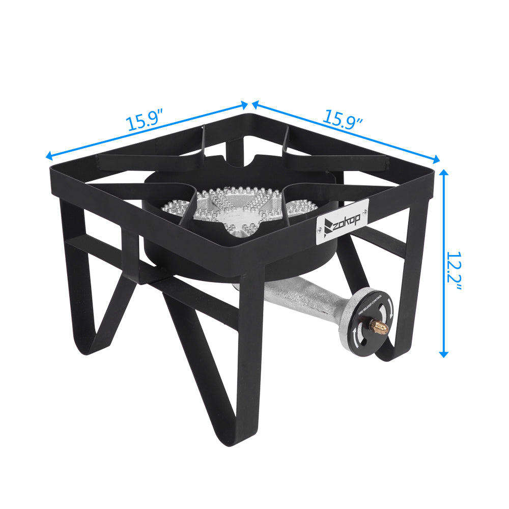 ROVSUN 1-Burner 200,000 BTU Outdoor Propane Stove Square