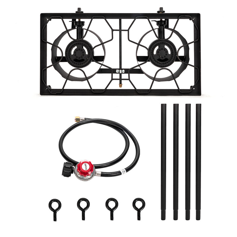ROVSUN 2 Burner 150000 BTU Outdoor Gas Propane Stove for Camping Cooking