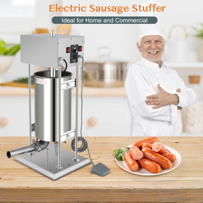 ROVSUN 15L Electric Sausage Stuffer Maker Commercial with 5 Stuffing Tubes