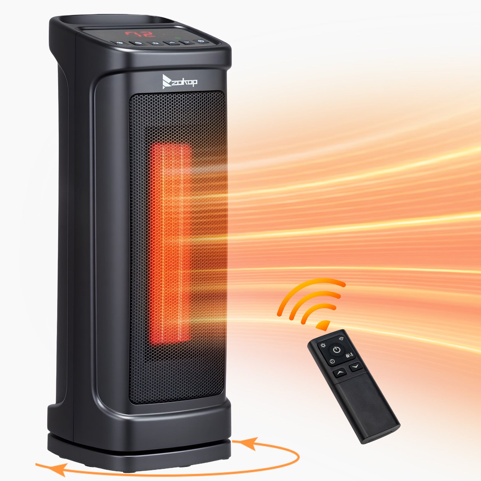 ROVSUN 17" High 1,500W 120V Electric Tower Heater