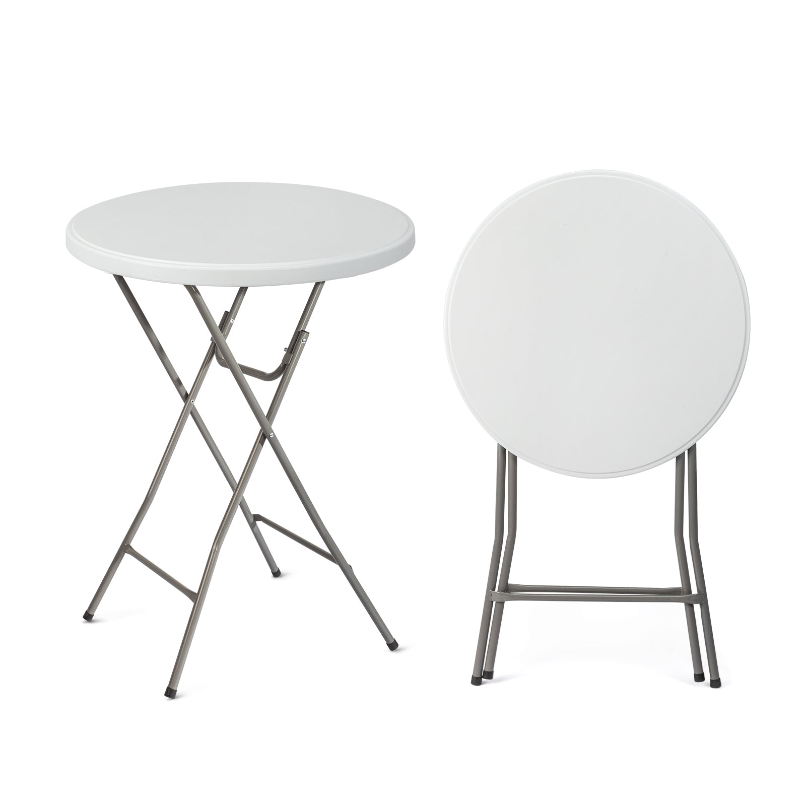 32" Round Folding Portable Plastic Table Bar Height