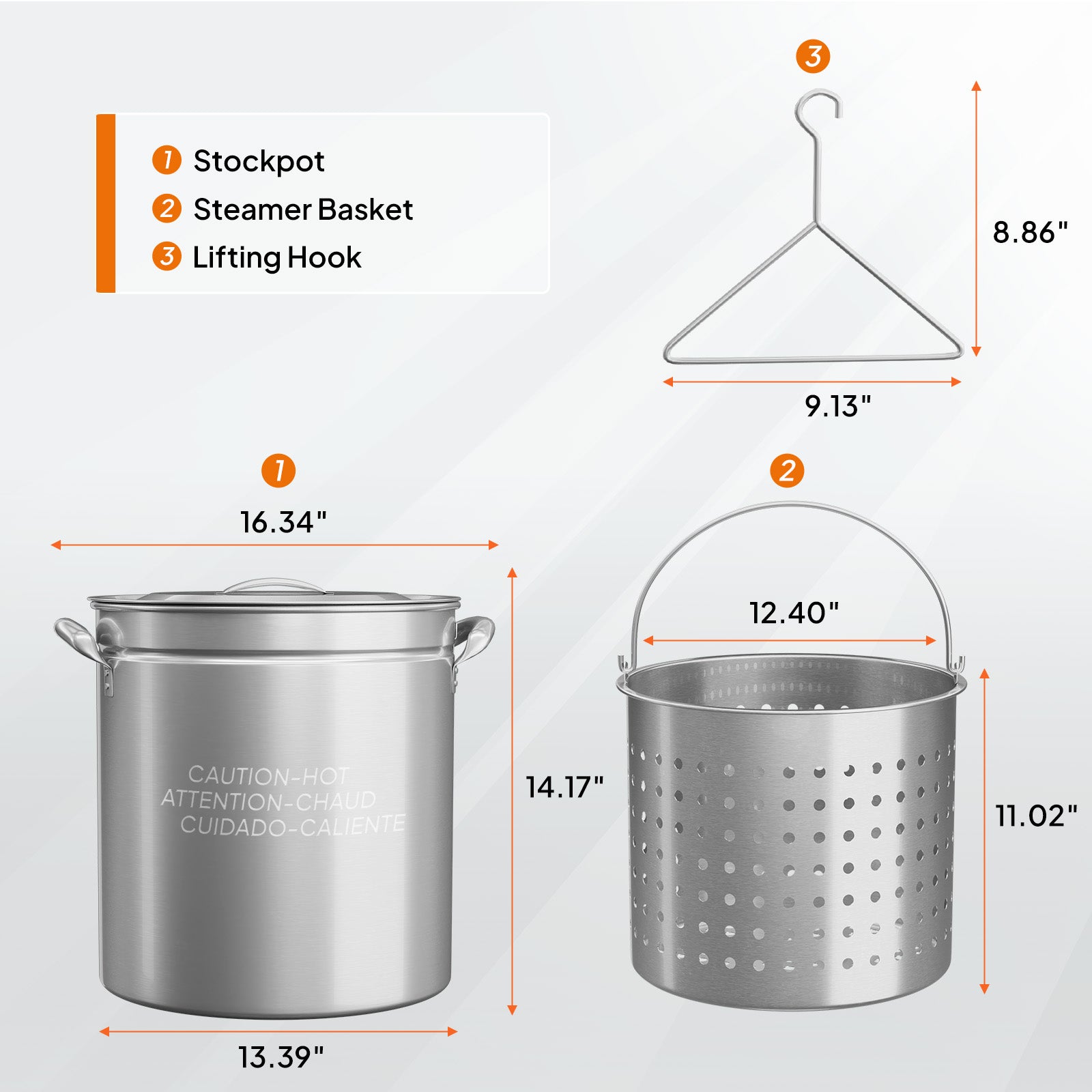 ROVSUN 36 QT Stainless Steel Stock Pot with Basket