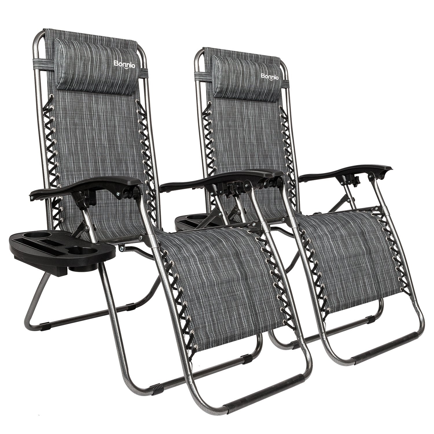 thumbnail interactive-video image 1 of HQB-FAN001 Zero Gravity Patio Lounge Chair (Black) - Holds 500lbs, Folds Flat 1 of 4