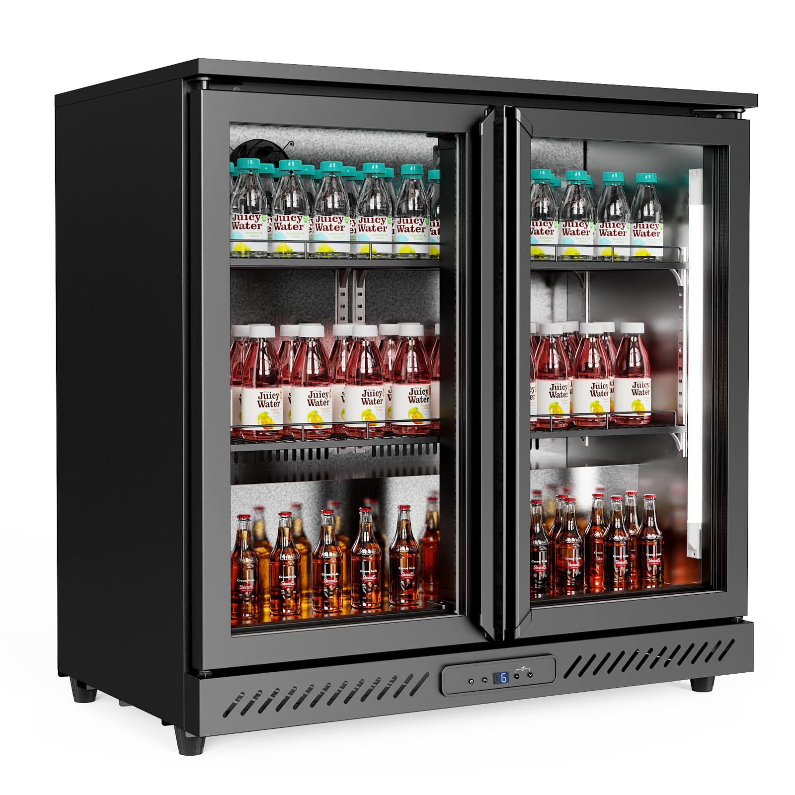 ROVSUN 35.4" 7.4 Cu.Ft. 110W 110V Back Bar Cooler with 2 Doors