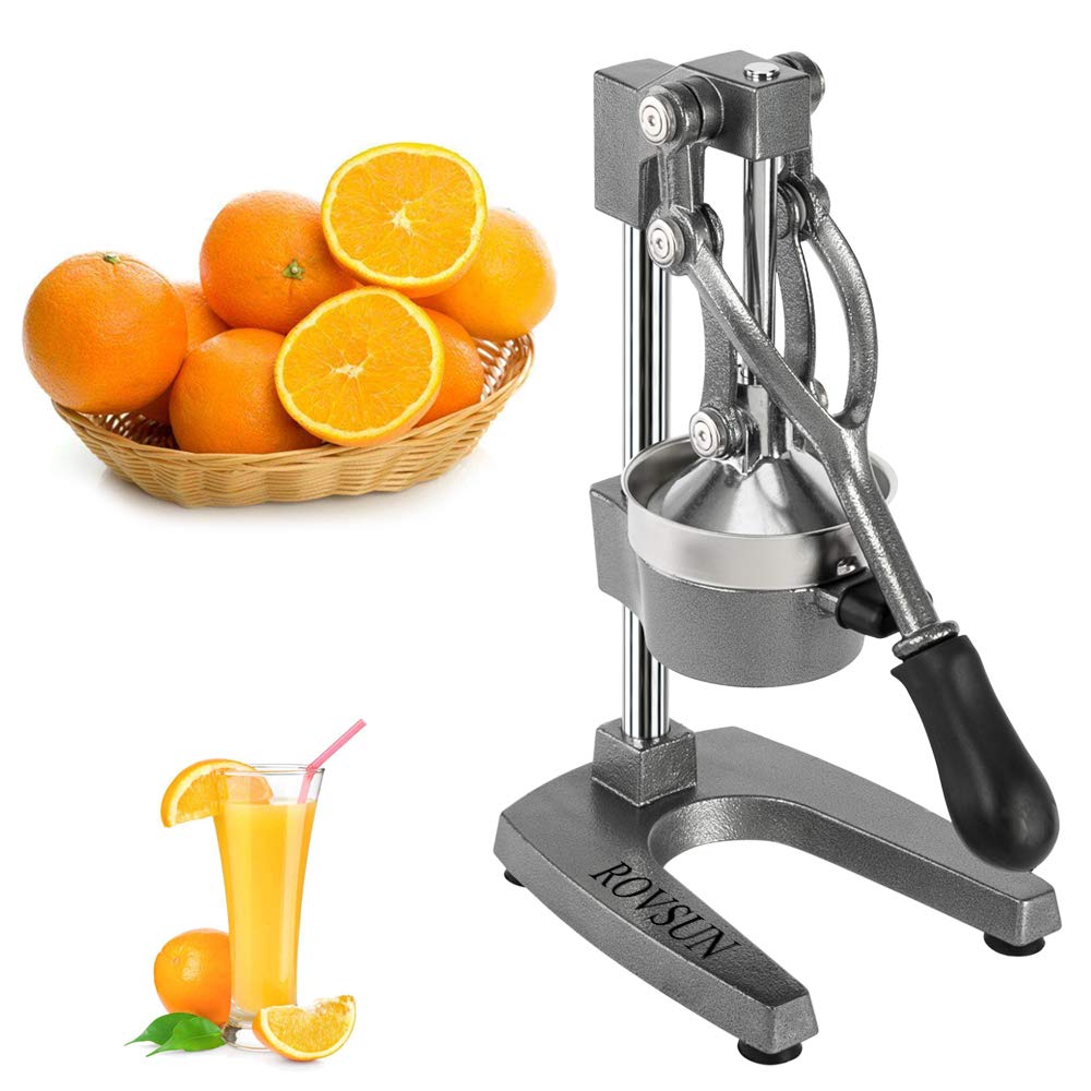 ROVSUN Manual Cast Iron Citrus Juicer Heavy Duty Grey