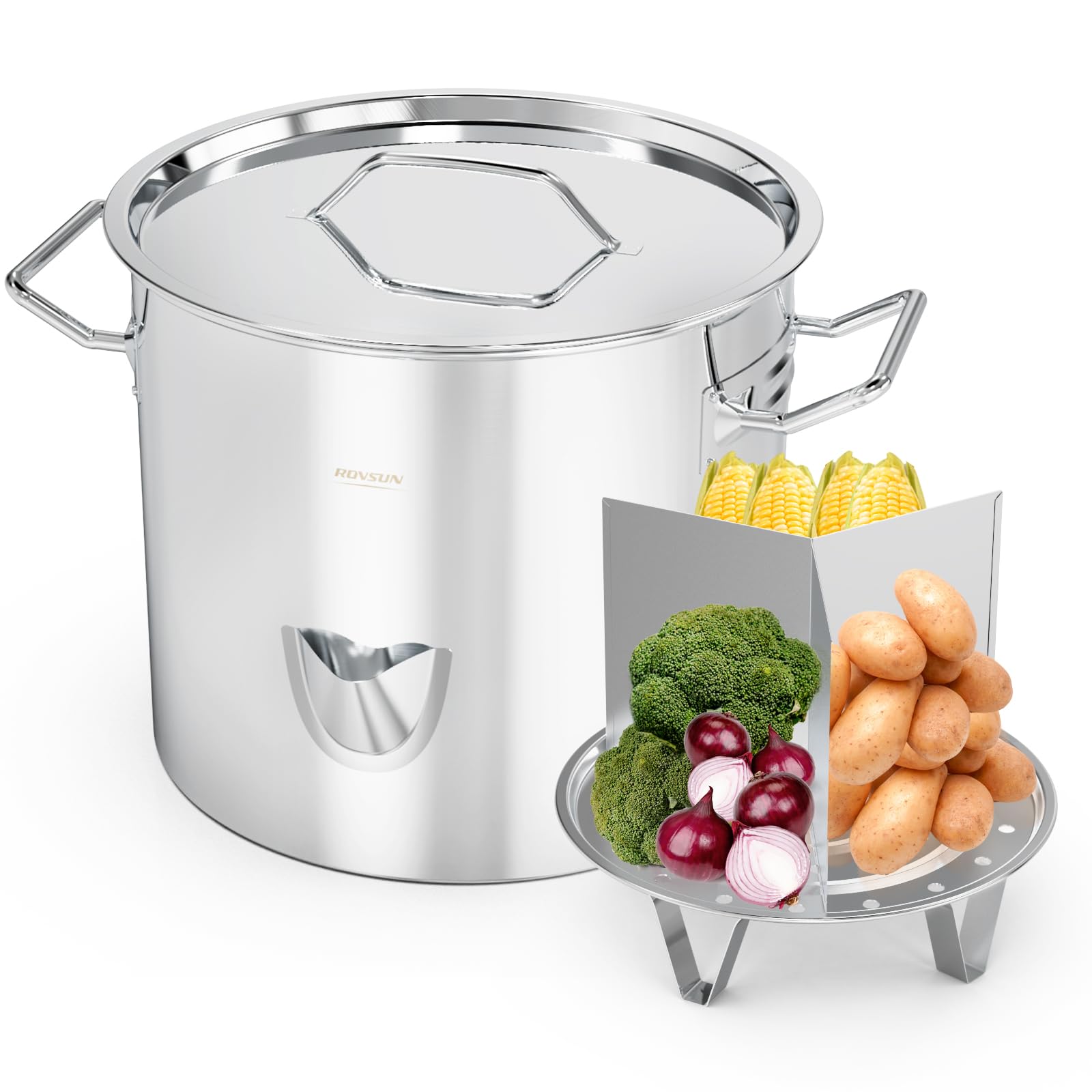 ROVSUN 24 QT Stainless Steel Tamale Steamer Pot