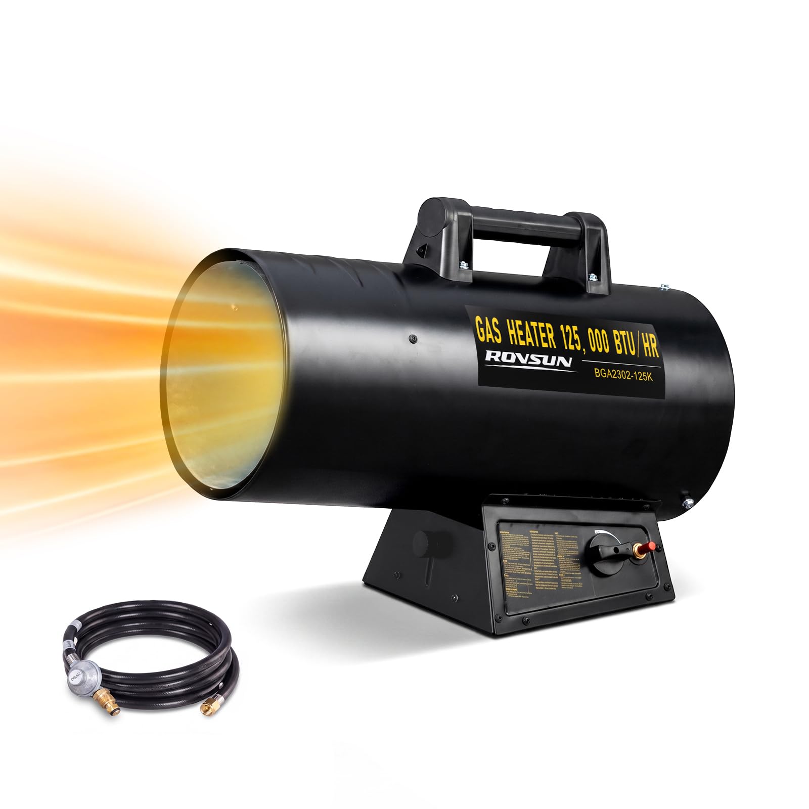 ROVSUN 125000 BTU Forced Air Propane Heater with 10ft Hose and Regulator