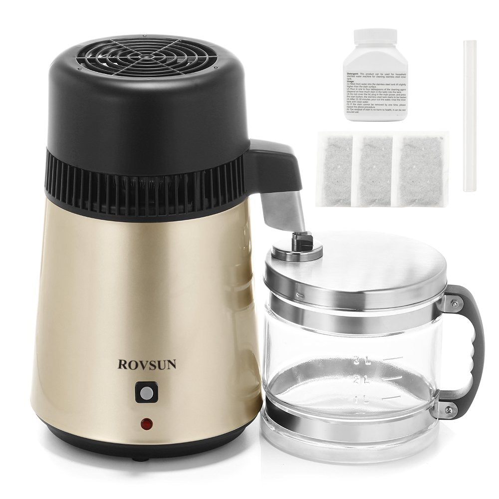 ROVSUN 1.1 Gal 750W 110V Water Distiller Countertop Gold
