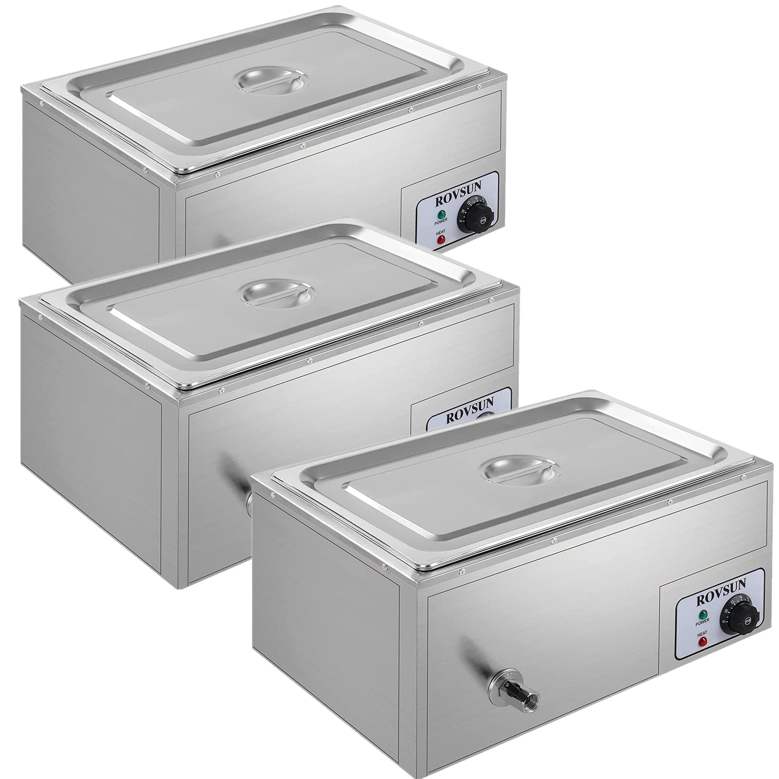 ROVSUN 21 QT 600W 110V Full Pan Electric Steam Table Food Warmer Countertop