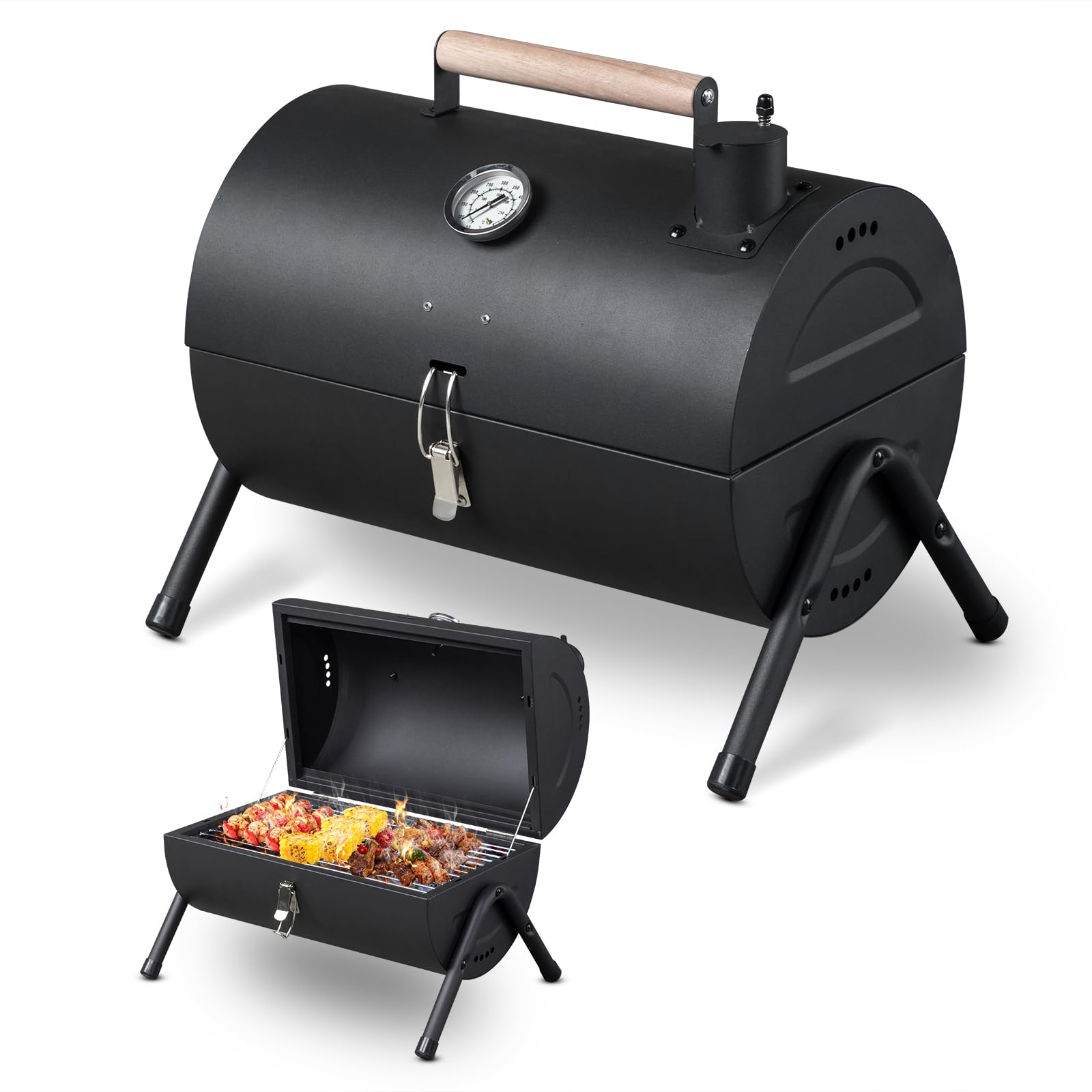 ROVSUN 12" x 15 " Portable Charcoal Grill Tabletop Barbecue Smoker