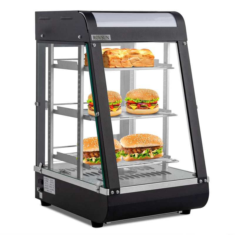 ROVSUN 3-Tier 15 Inch 1000W 110V Countertop Hot Food Warmer Display Case