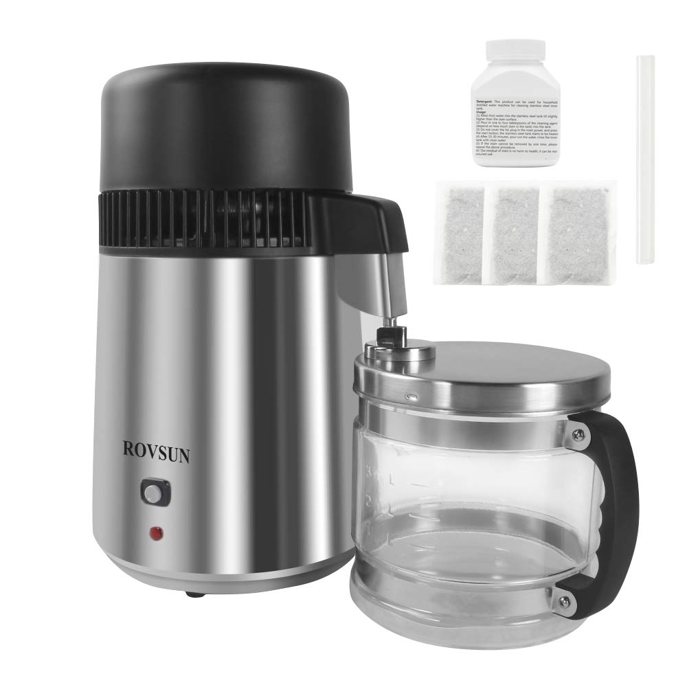 ROVSUN 1.1 Gal 750W 110V Water Distiller Countertop Silver