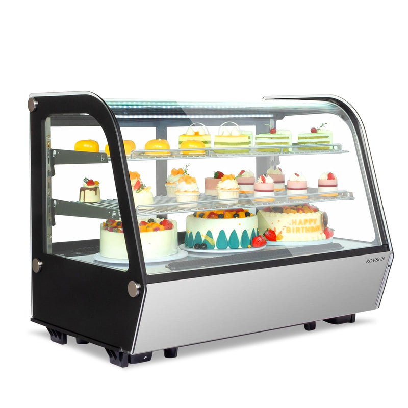 ROVSUN 5.7 Cu.Ft 230W 110V Silver Refrigerated Bakery Display Case Countertop