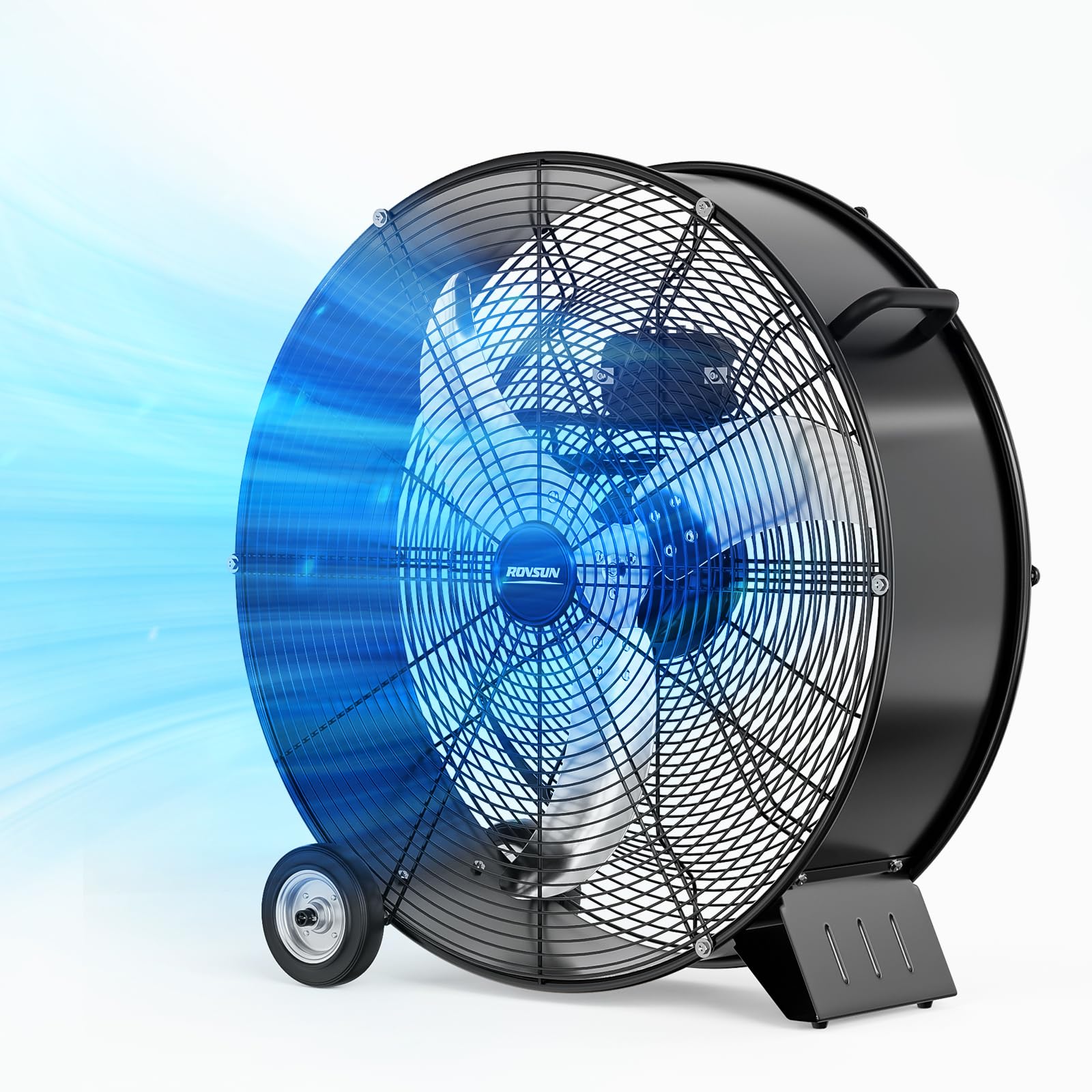 ROVSUN 24" 130W 110V Black Drum Fan