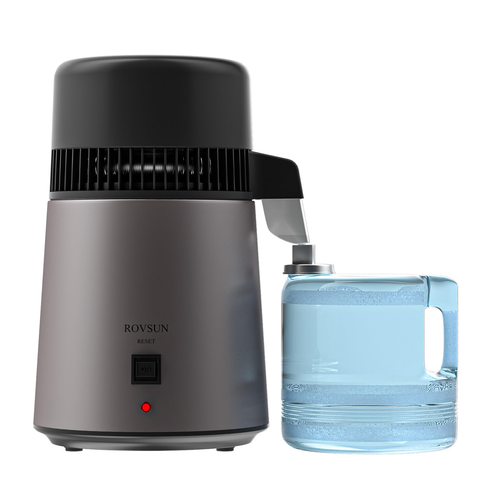 ROVSUN 1.1 Gal 750W 110V Water Distiller Countertop Gray