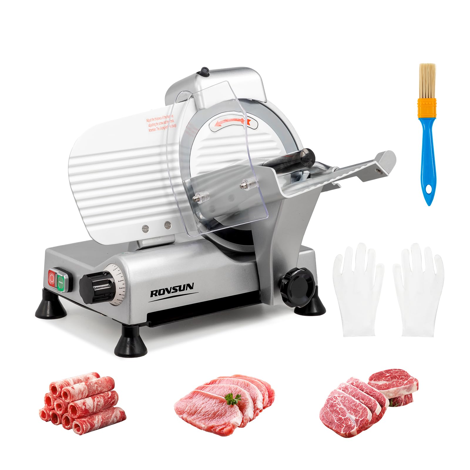 ROVSUN 240W 110V Manual Commercial Meat Slicer with 10" Blade