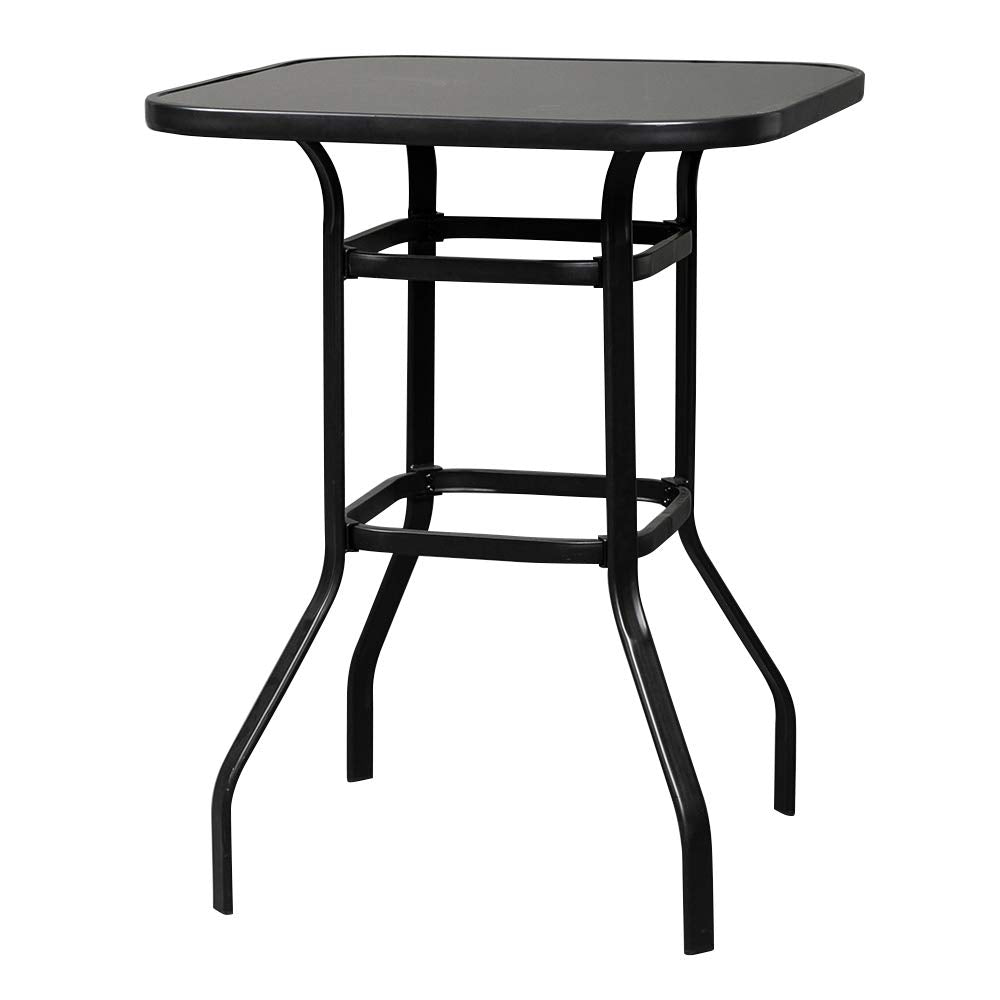 40" Outdoor Patio Bar Height Table Black