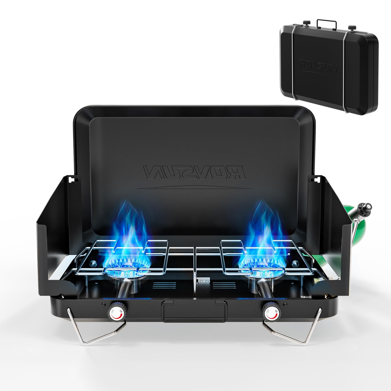 ROVSUN 2-Burner 20000 BTU Propane Camping Stove