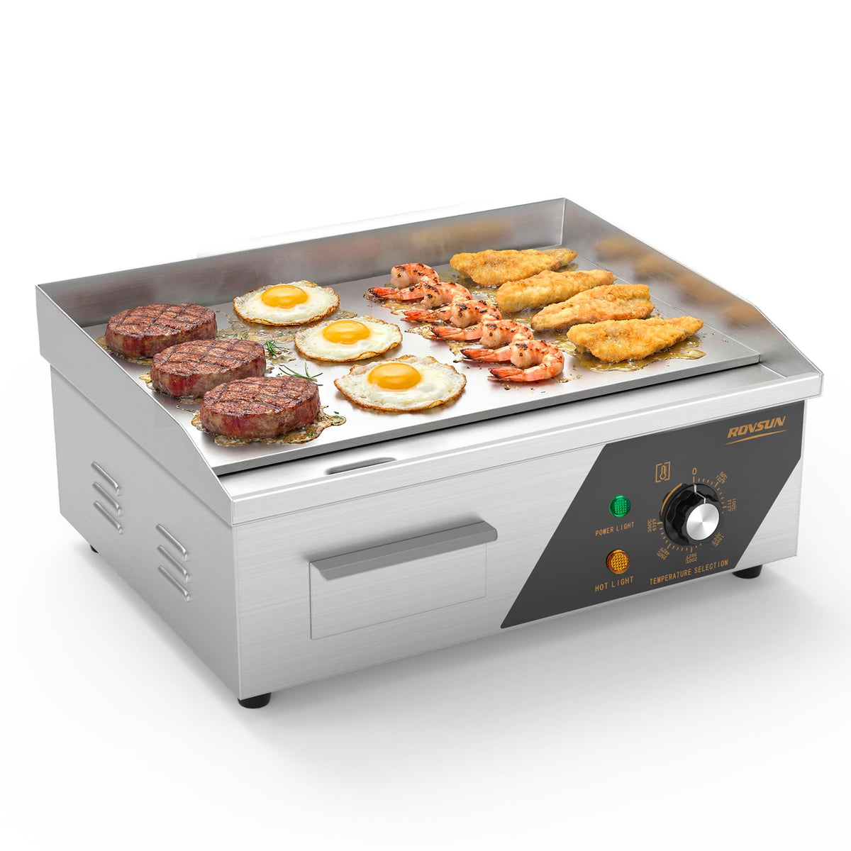 ROVSUN 18" 1500W 110V Commercial Electric Griddle Countertop