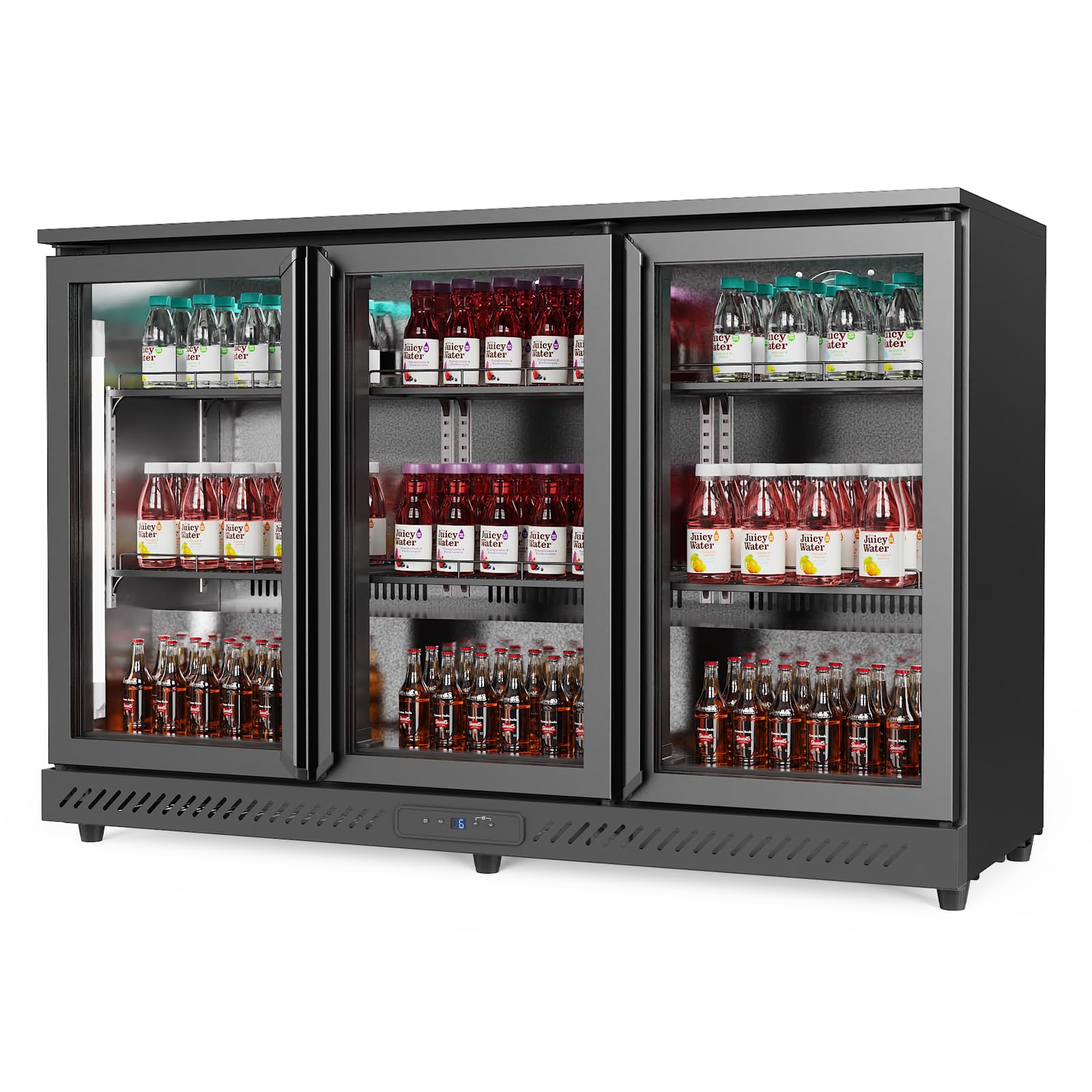 ROVSUN 53.1" 11.4 Cu.Ft. 160W 110V Back Bar Cooler with 3 Doors