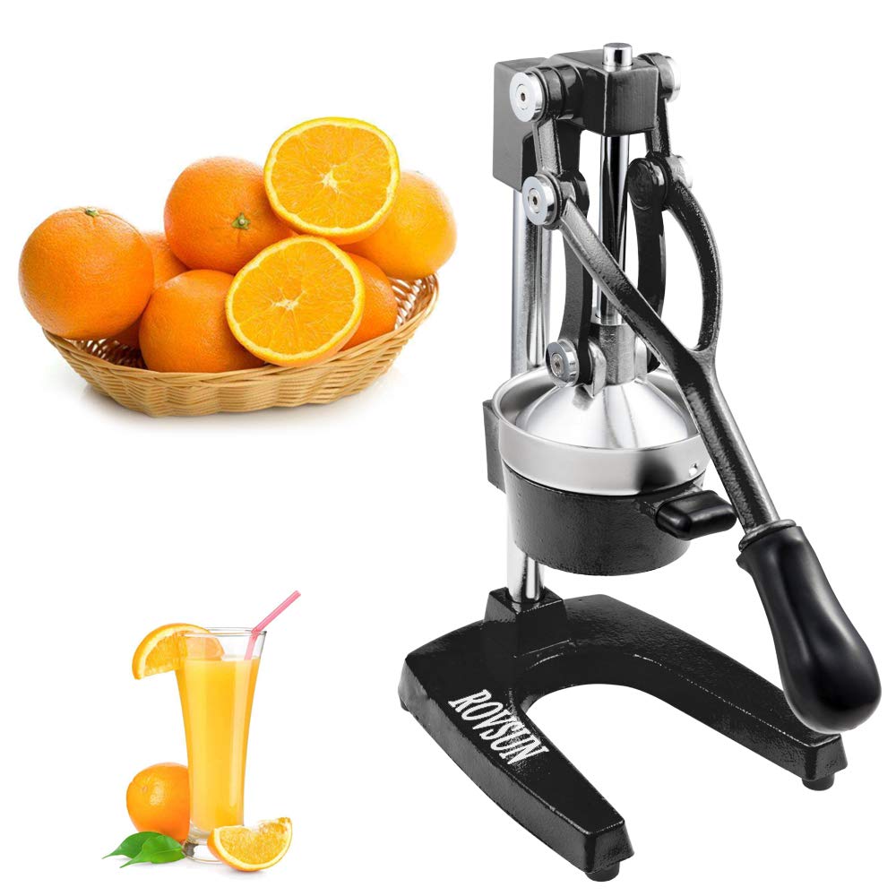 ROVSUN Manual Cast Iron Citrus Juicer Heavy Duty Black