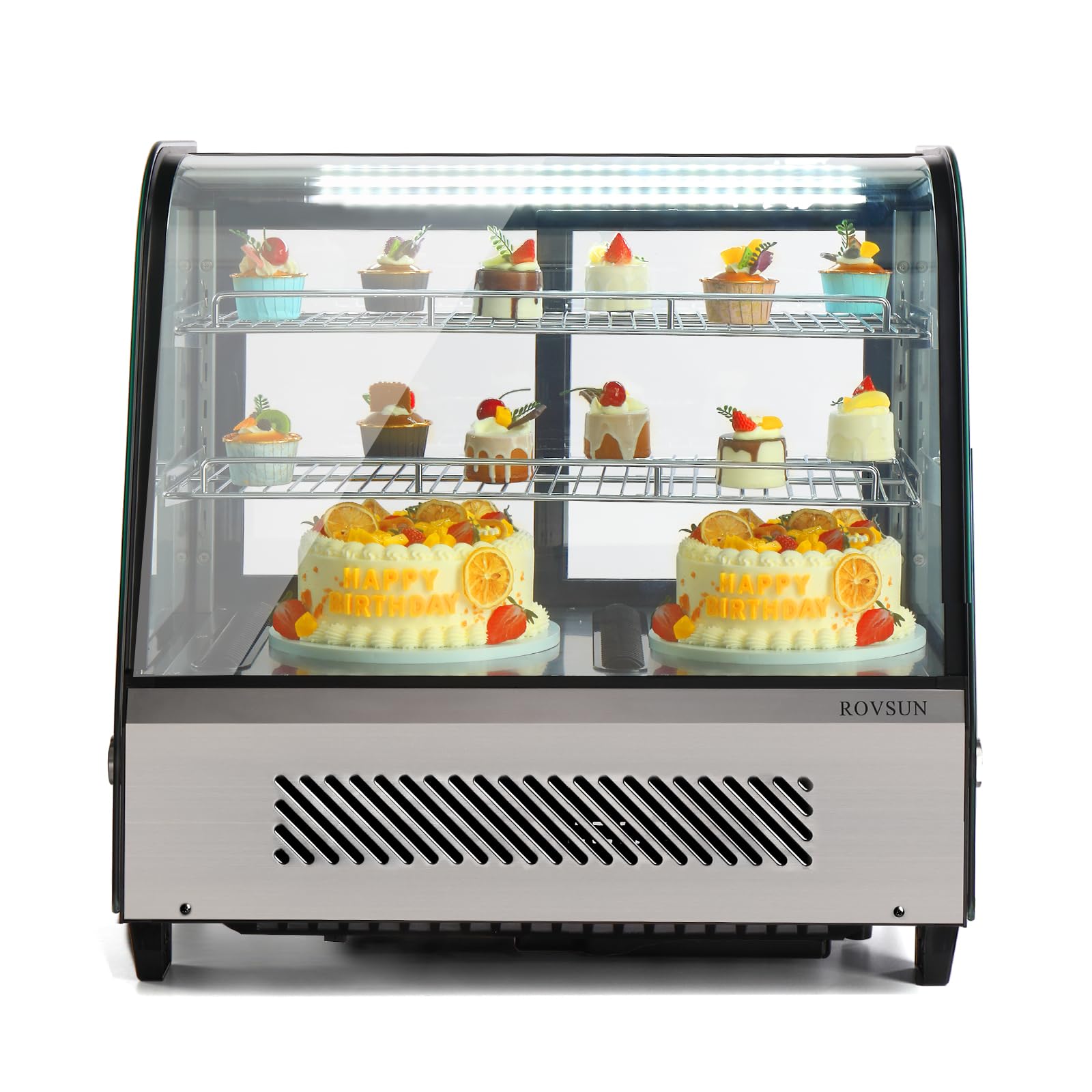 ROVSUN 27" 3.7 Cu.Ft. 170W 110V Silver Refrigerated Bakery Display Case