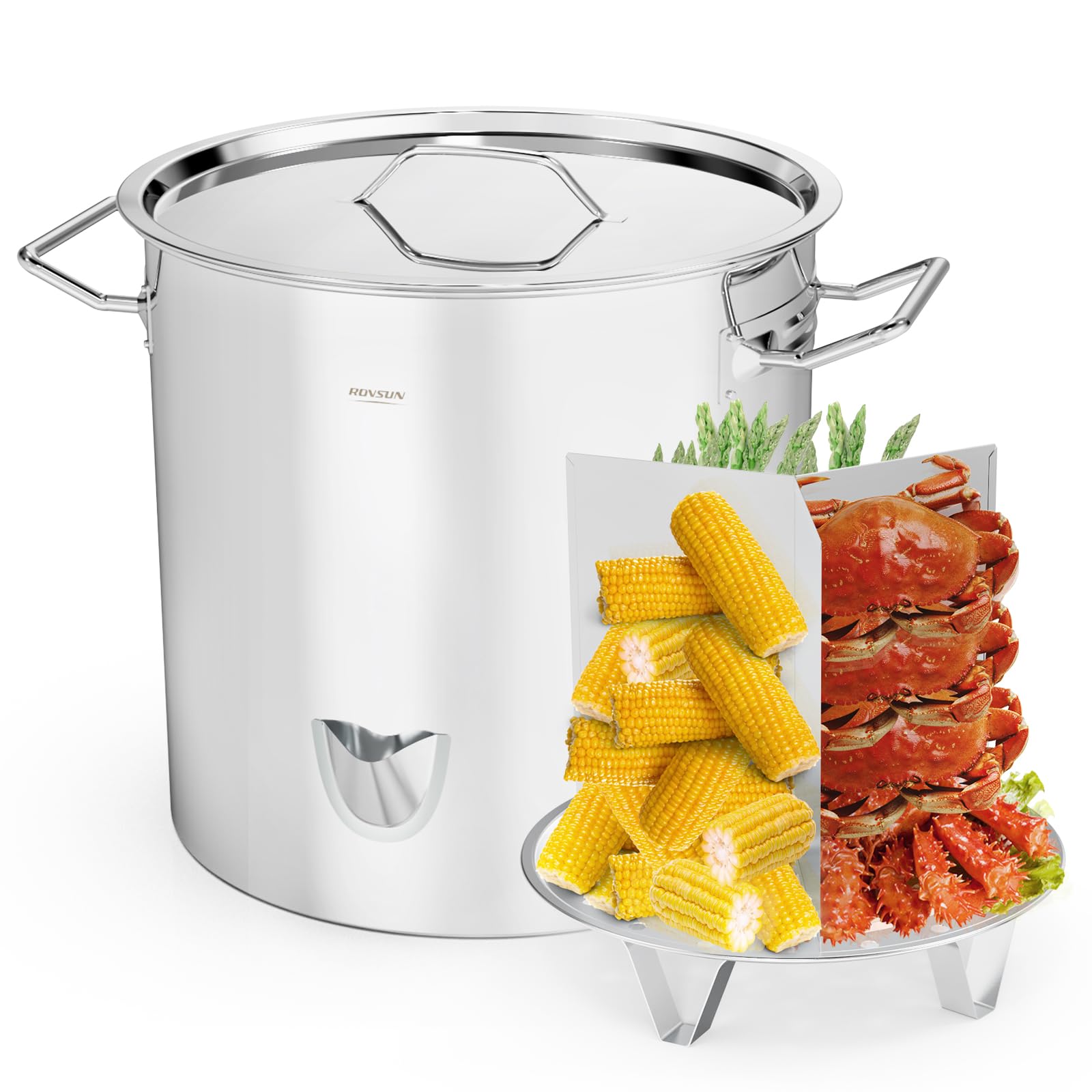 ROVSUN 52 QT Stainless Steel Tamale Steamer Pot