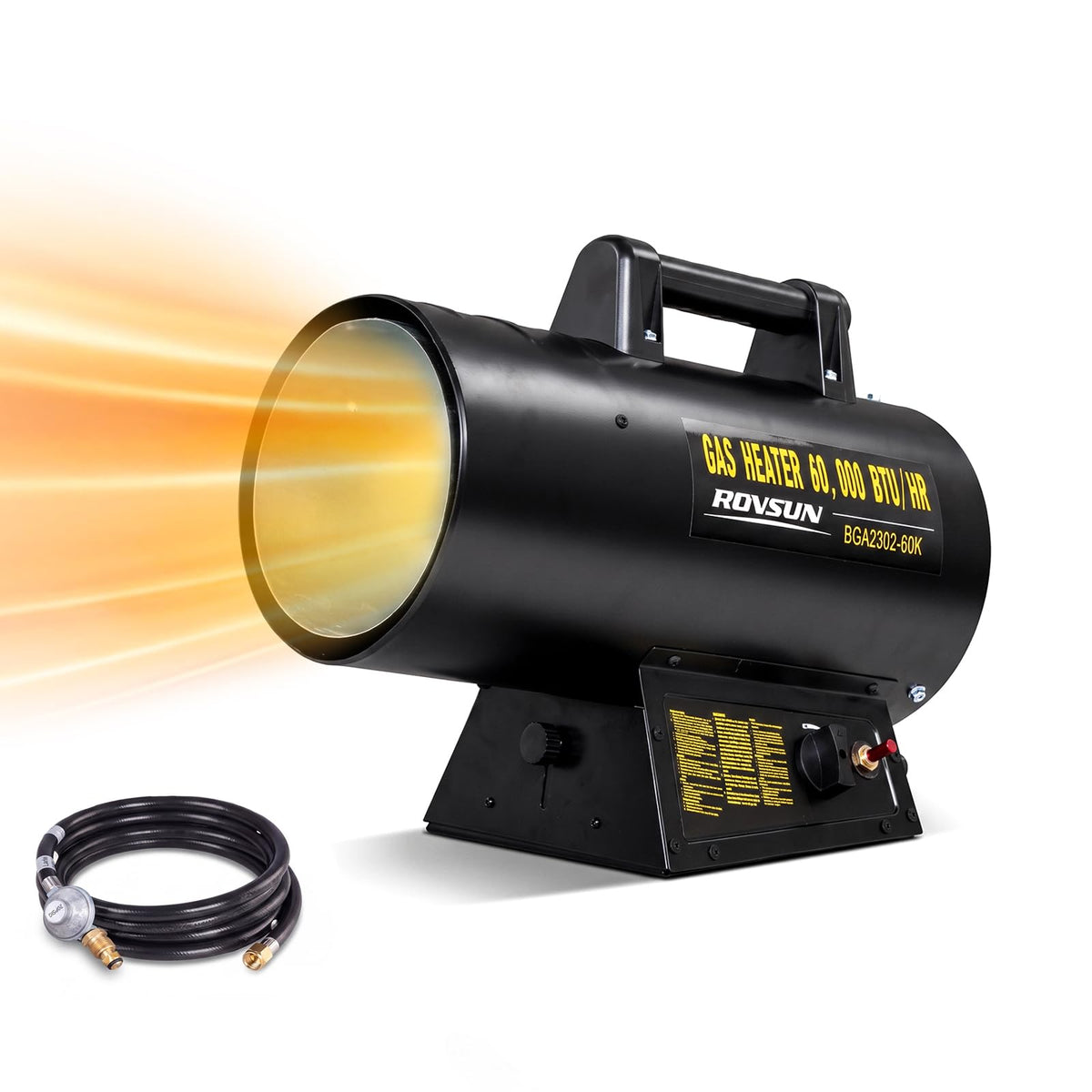 ROVSUN 60000 BTU Forced Air Propane Heater with 10ft Hose and Regulator