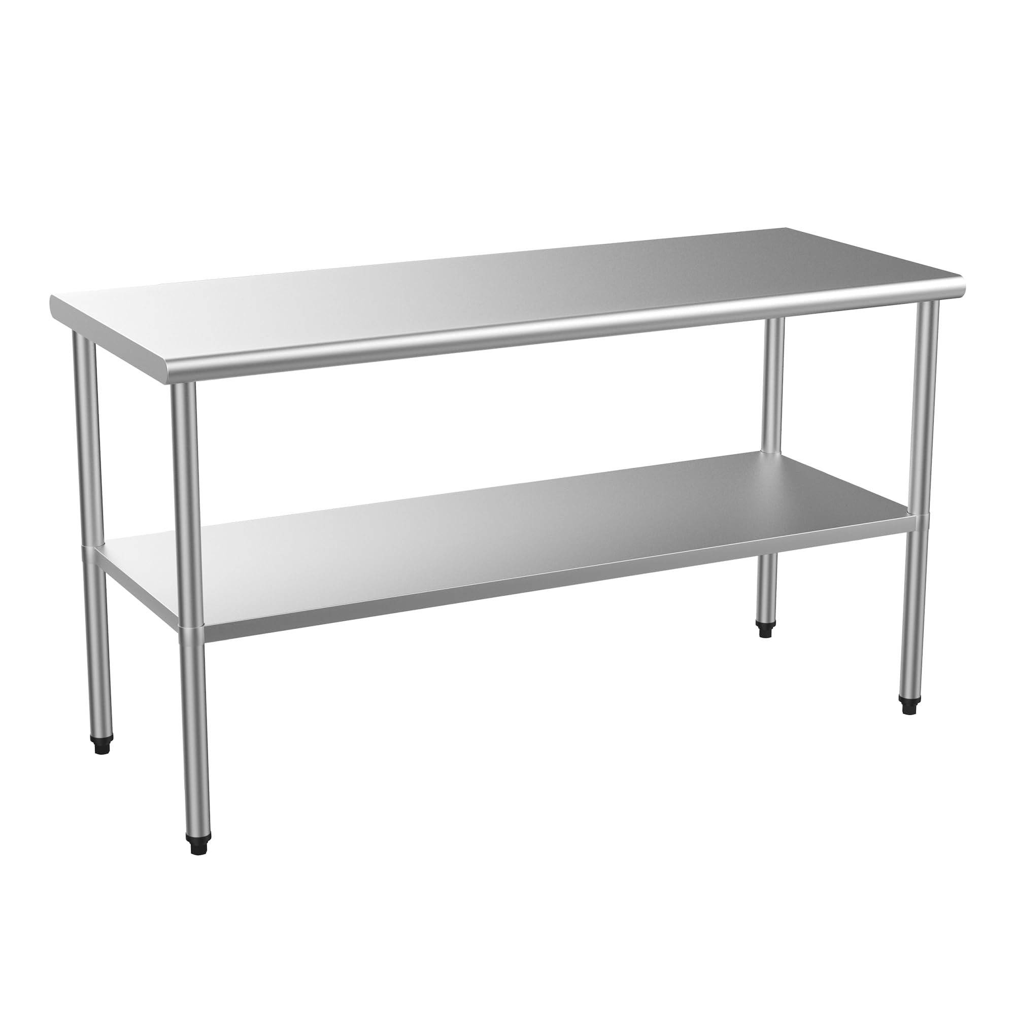 ROVSUN 60" x 24" Stainless Steel Table with Undershelf