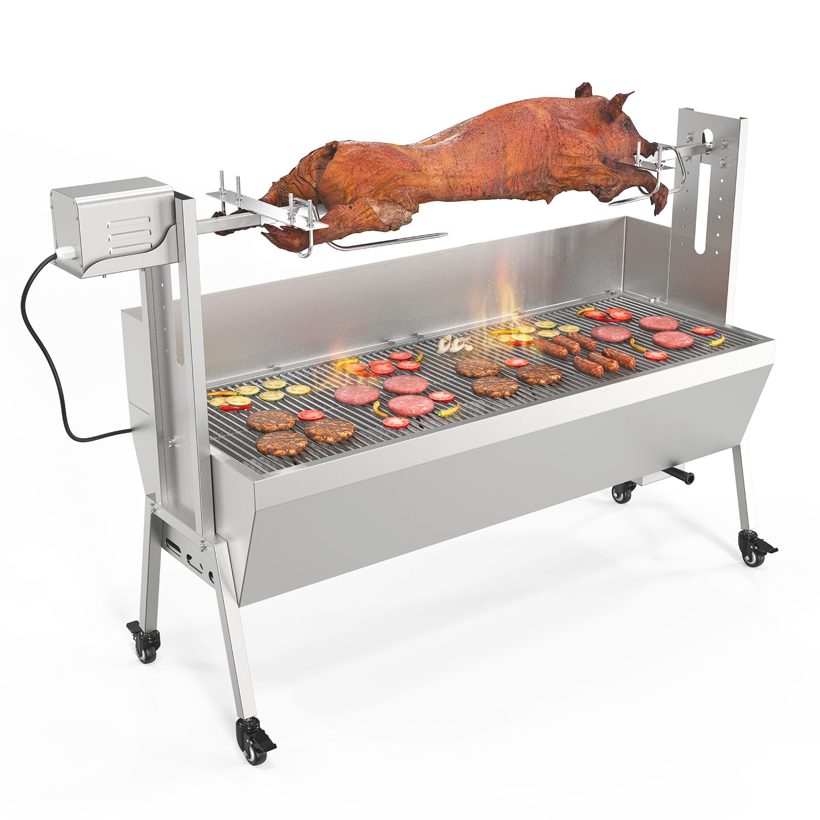 Rotisserie Basket SUPVOX Rotisserie Balance Weight Electric Grill