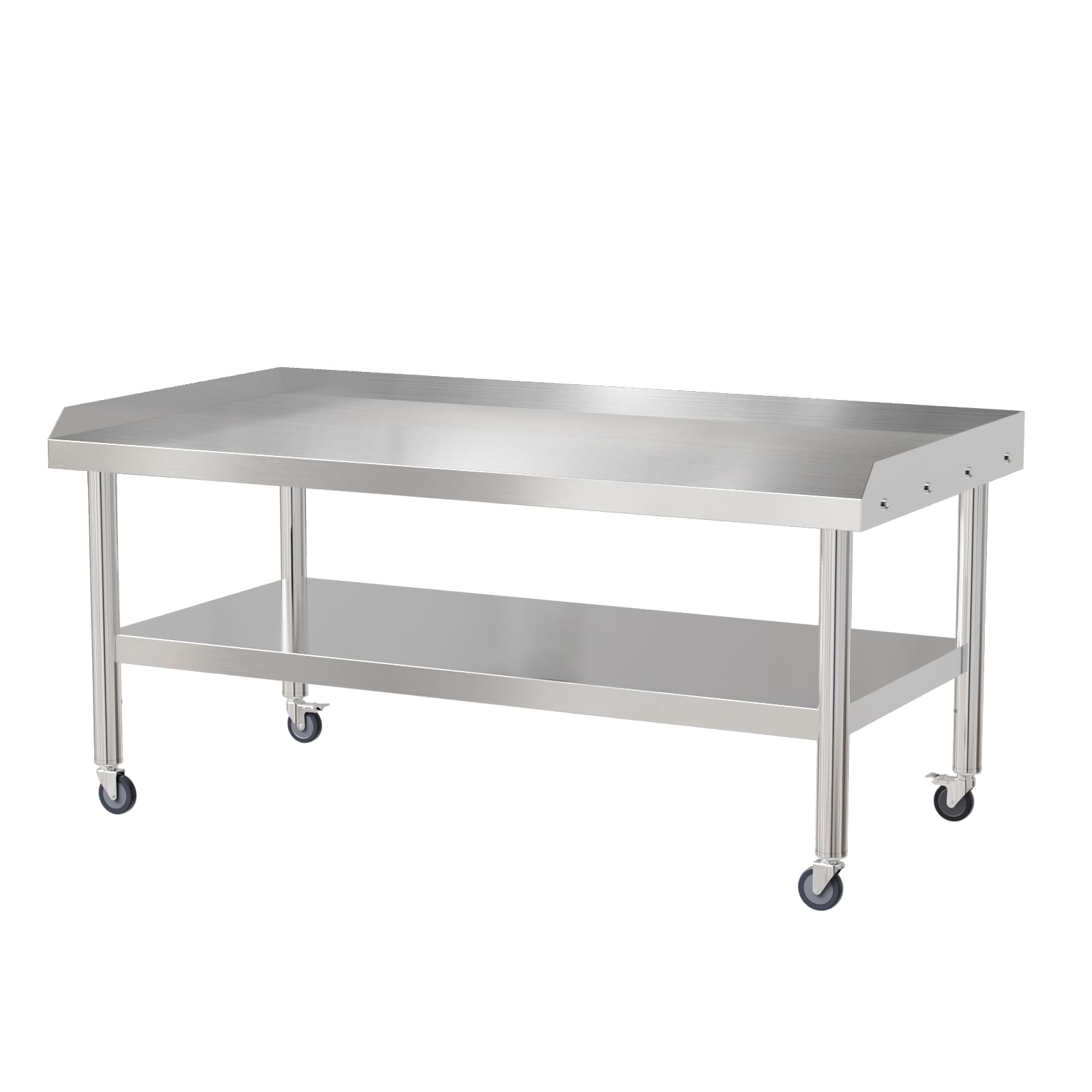 ROVSUN 60" x 30" Stainless Steel Equipment Stand with Wheels