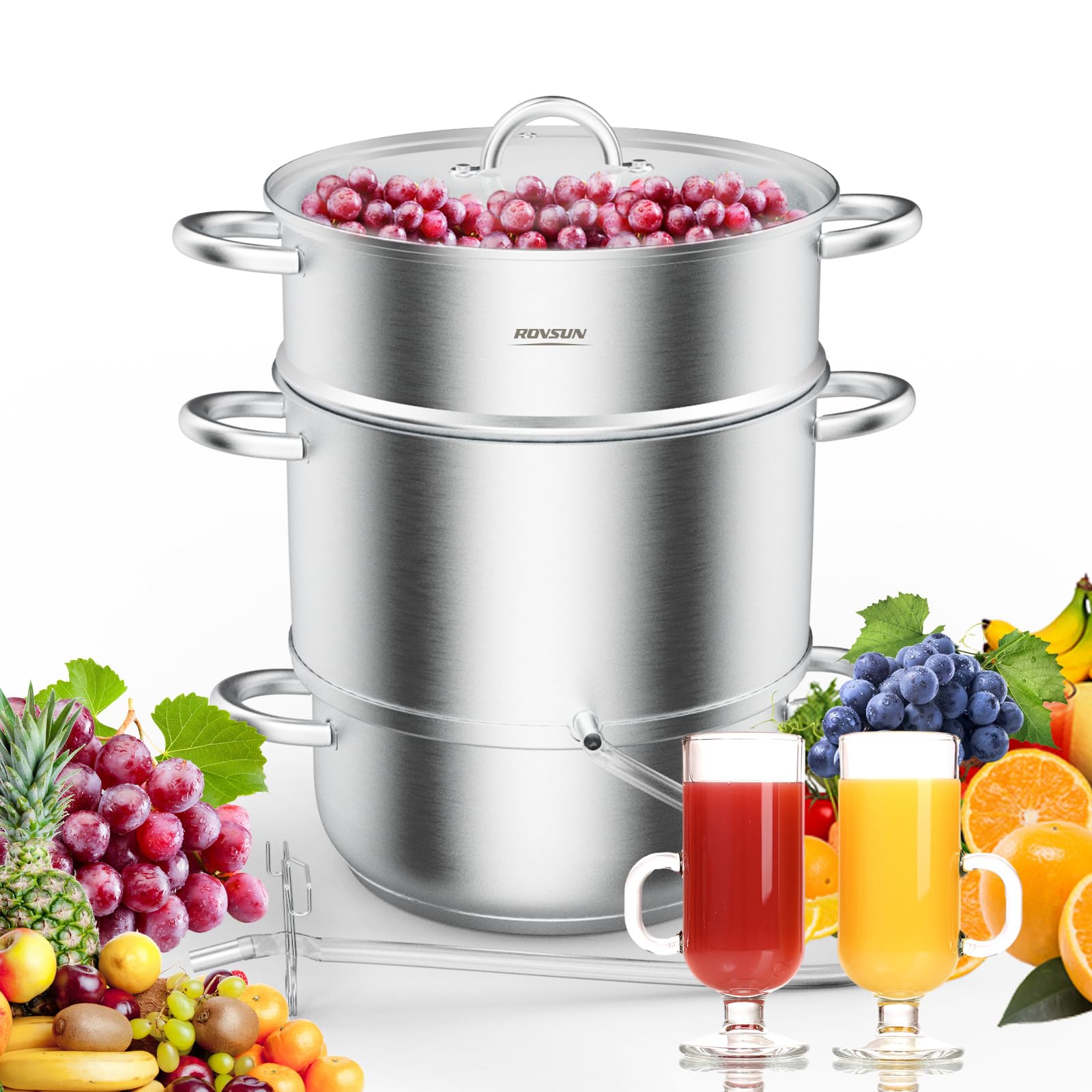 ROVSUN 11 QT Stainless Steel Juice Steamer Pot