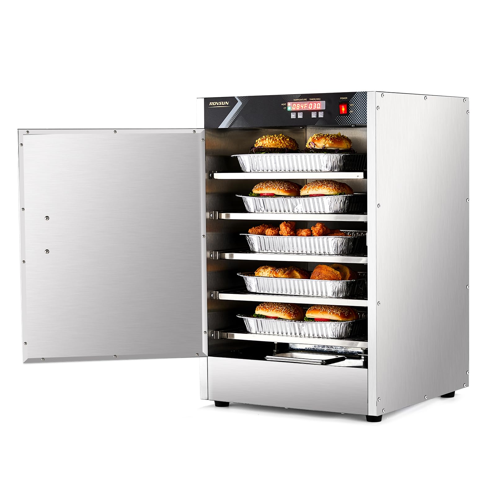 ROVSUN 5-Tier 19" Countertop Insulated Heated Holding Cabinet