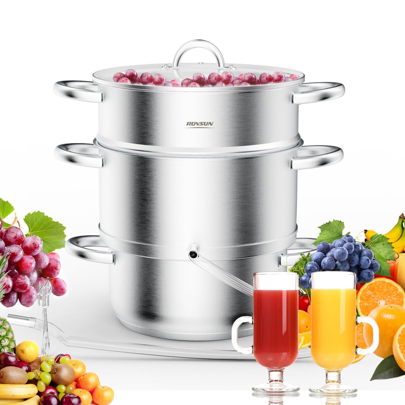 ROVSUN 8.5 QT Stainless Steel Juice Steamer Pot