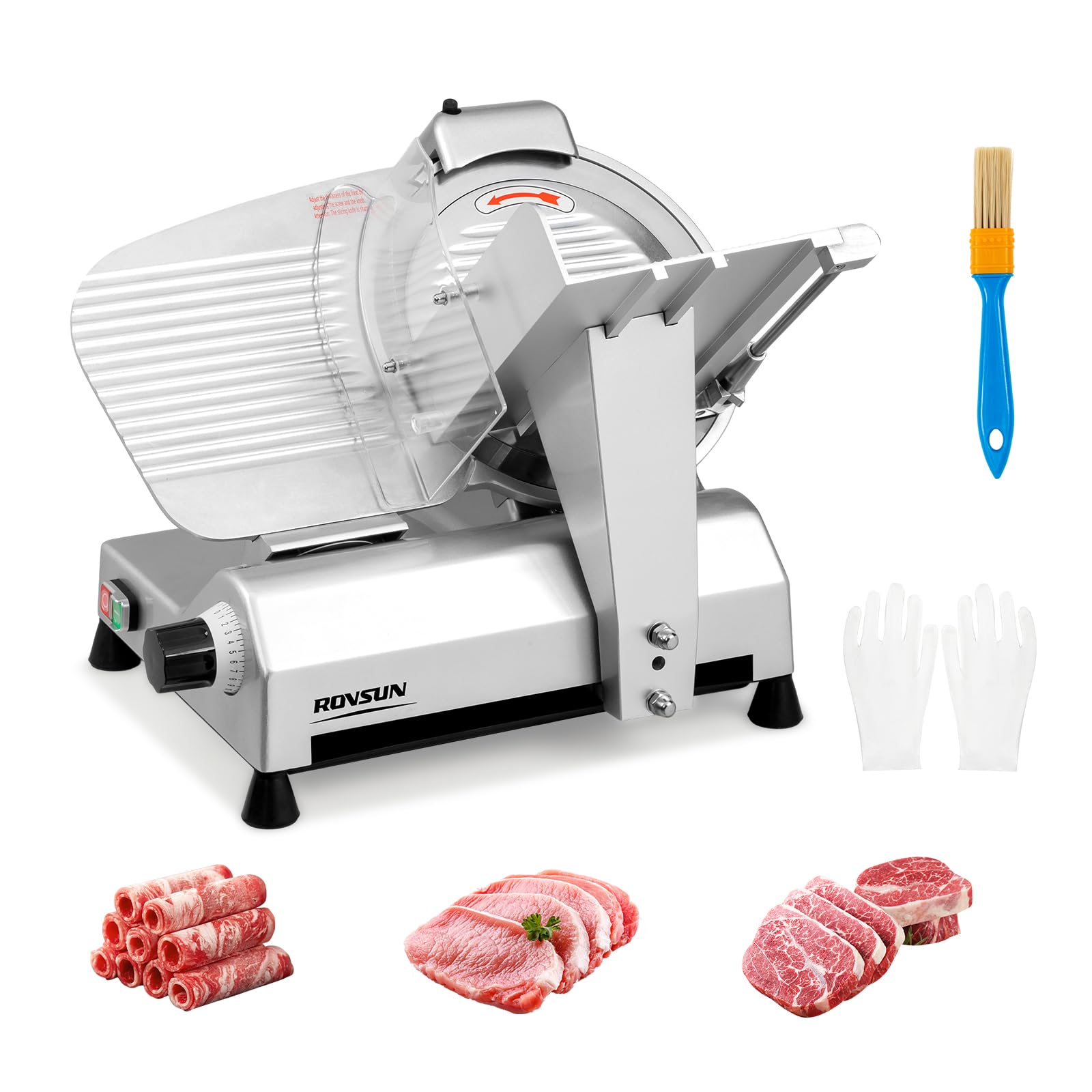 ROVSUN 270W 110V Manual Commercial Meat Slicer with 12" Blade