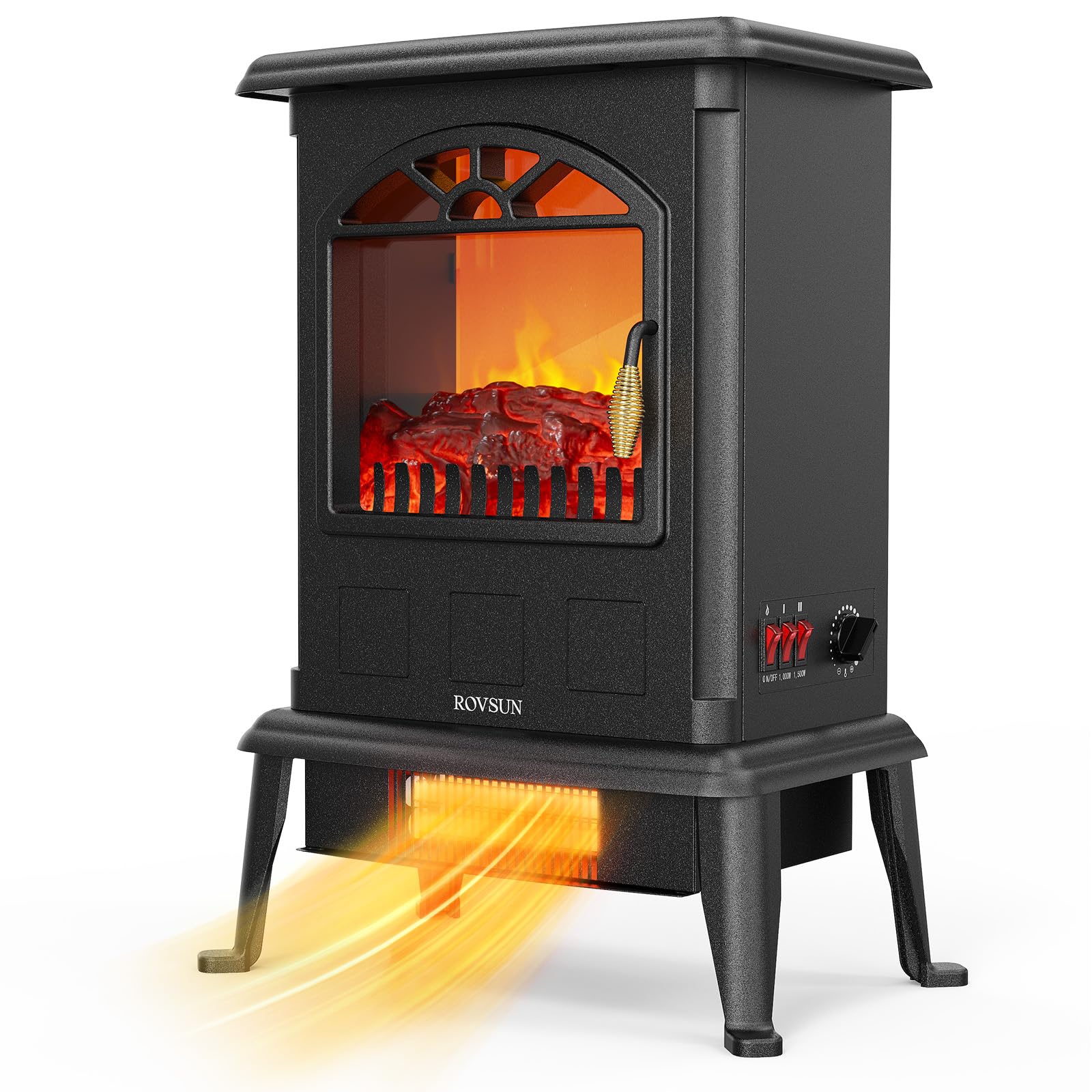 ROVSUN 22" High 1000W / 1500W 120V Electric Fireplace Stove