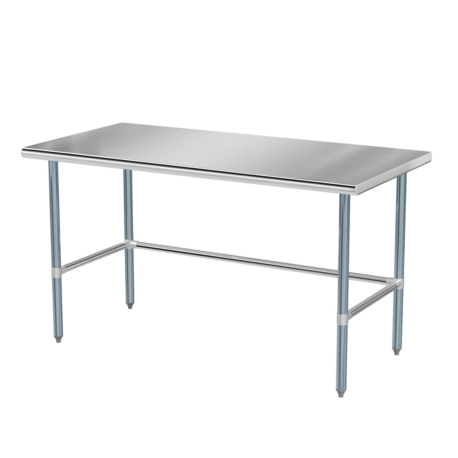 ROVSUN 60" x 30" Open Base Stainless Steel Work Table