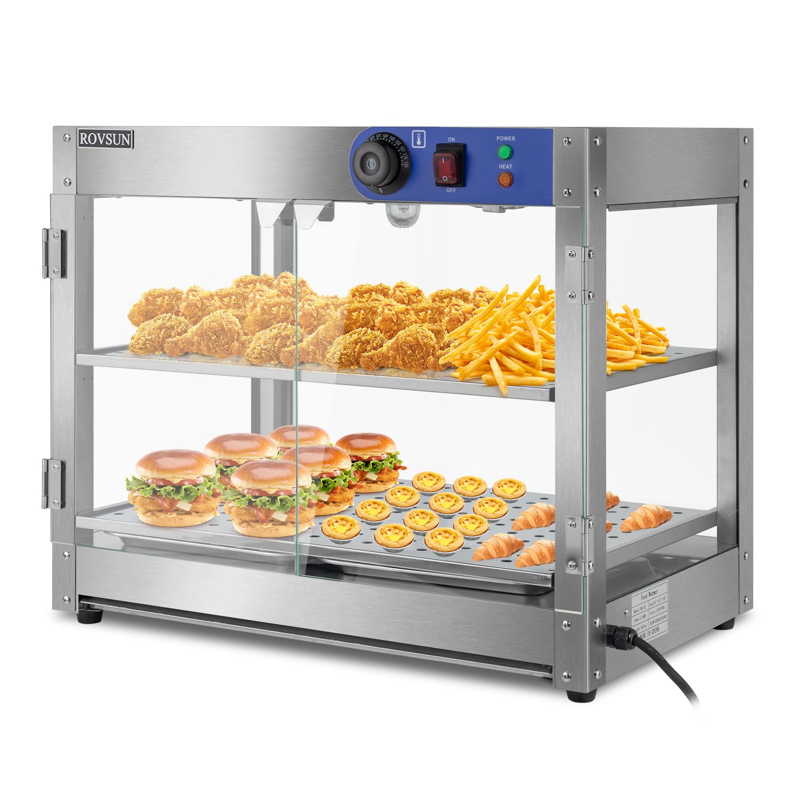 Dual Layers Commercial Countertop Food Warmer Display TT-WE57B