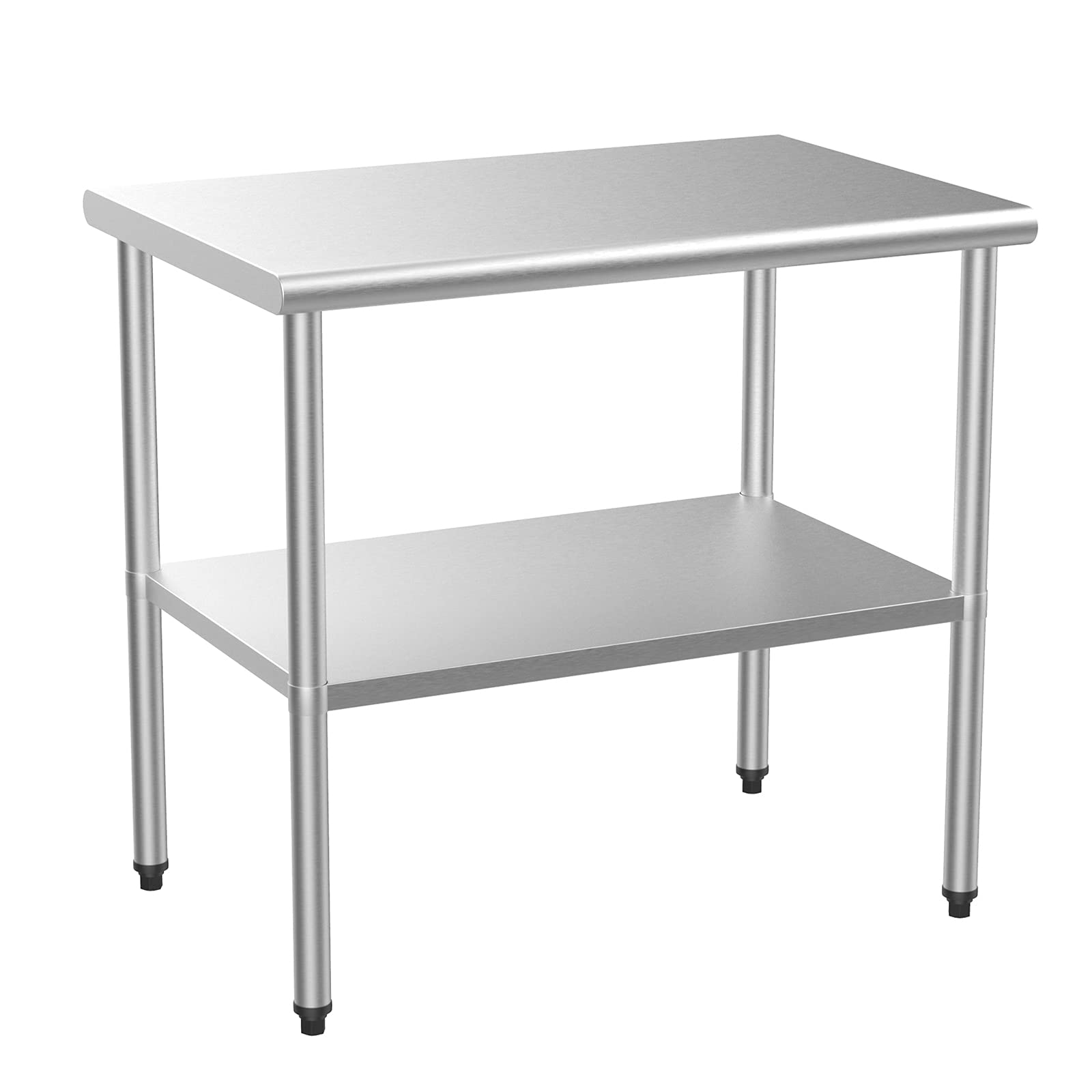 ROVSUN 36" x 24" Stainless Steel Table with Undershelf