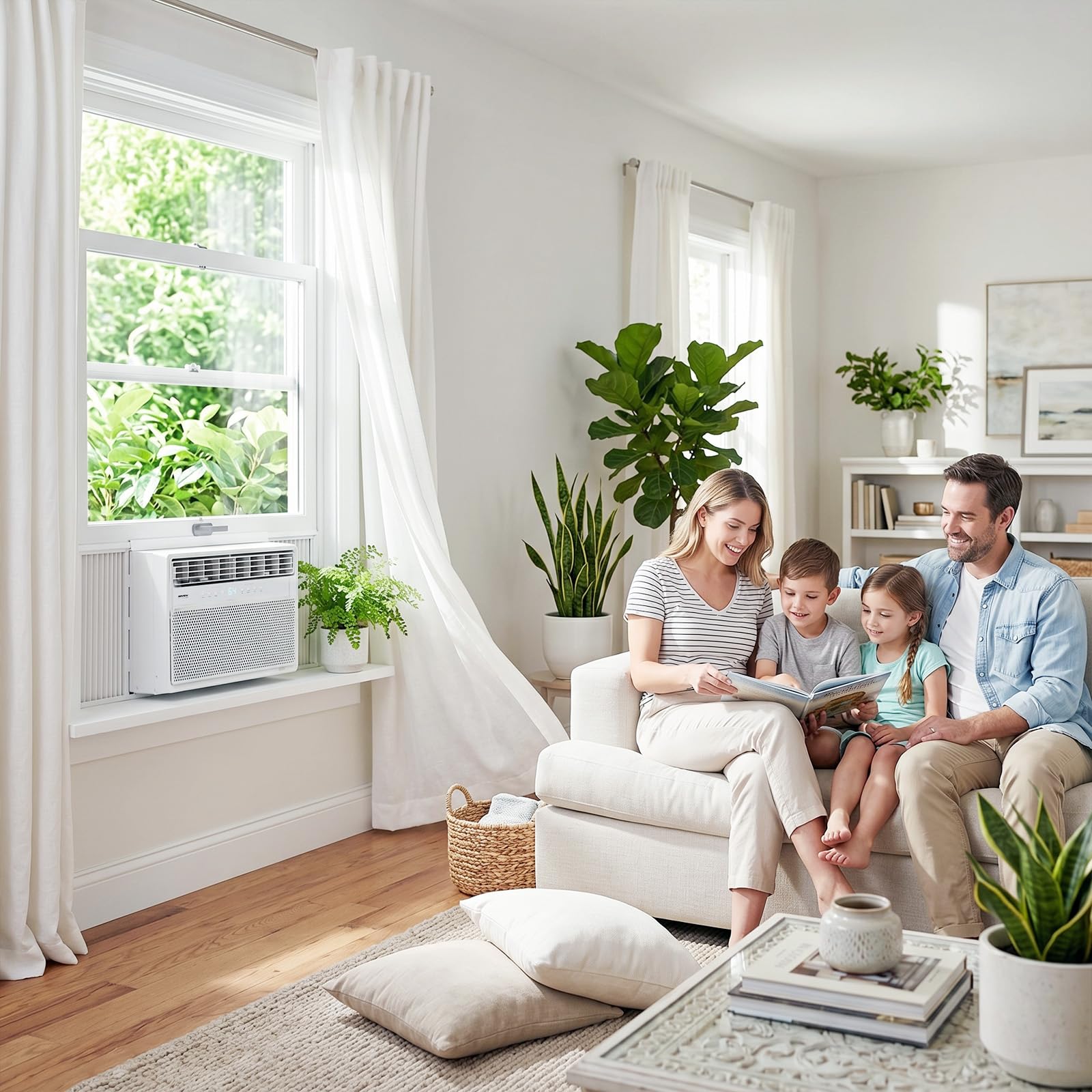 ROVSUN 11000 BTU 115V Inverter Window Air Conditioner with Heat & Install Kit