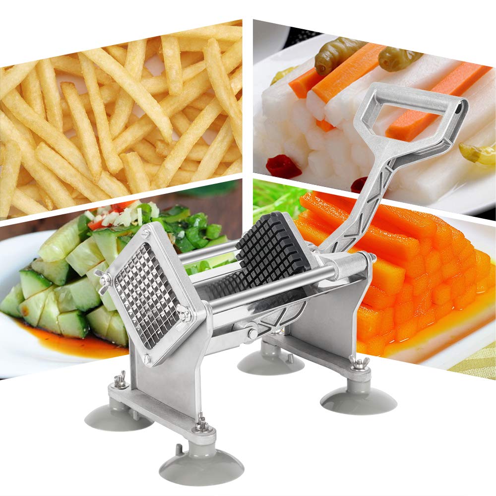 ROVSUN Commercial French Fry Cutter with 4 Sizes Blades