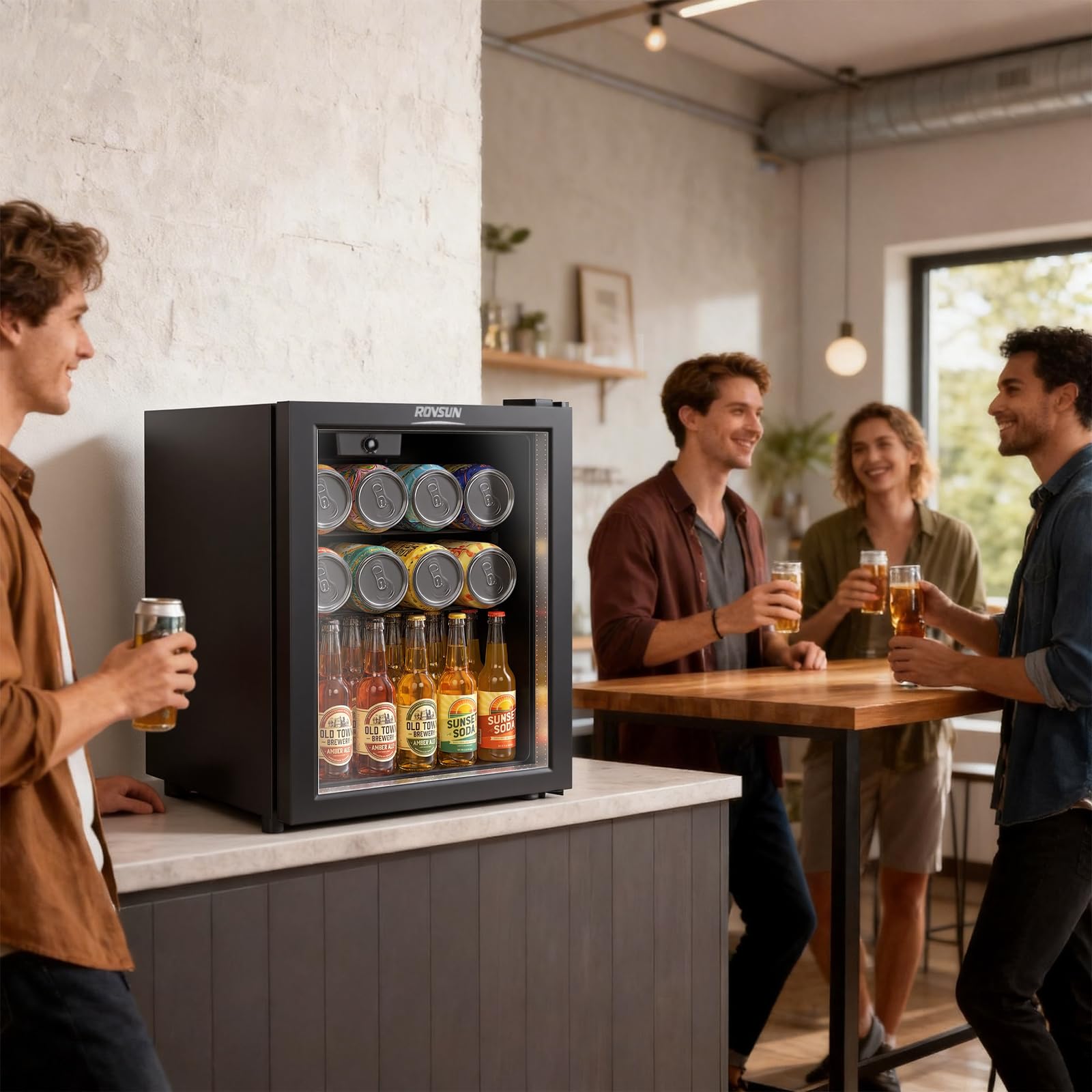 ROVSUN 28 Cans 15" Wide Beverage Refrigerator Cooler