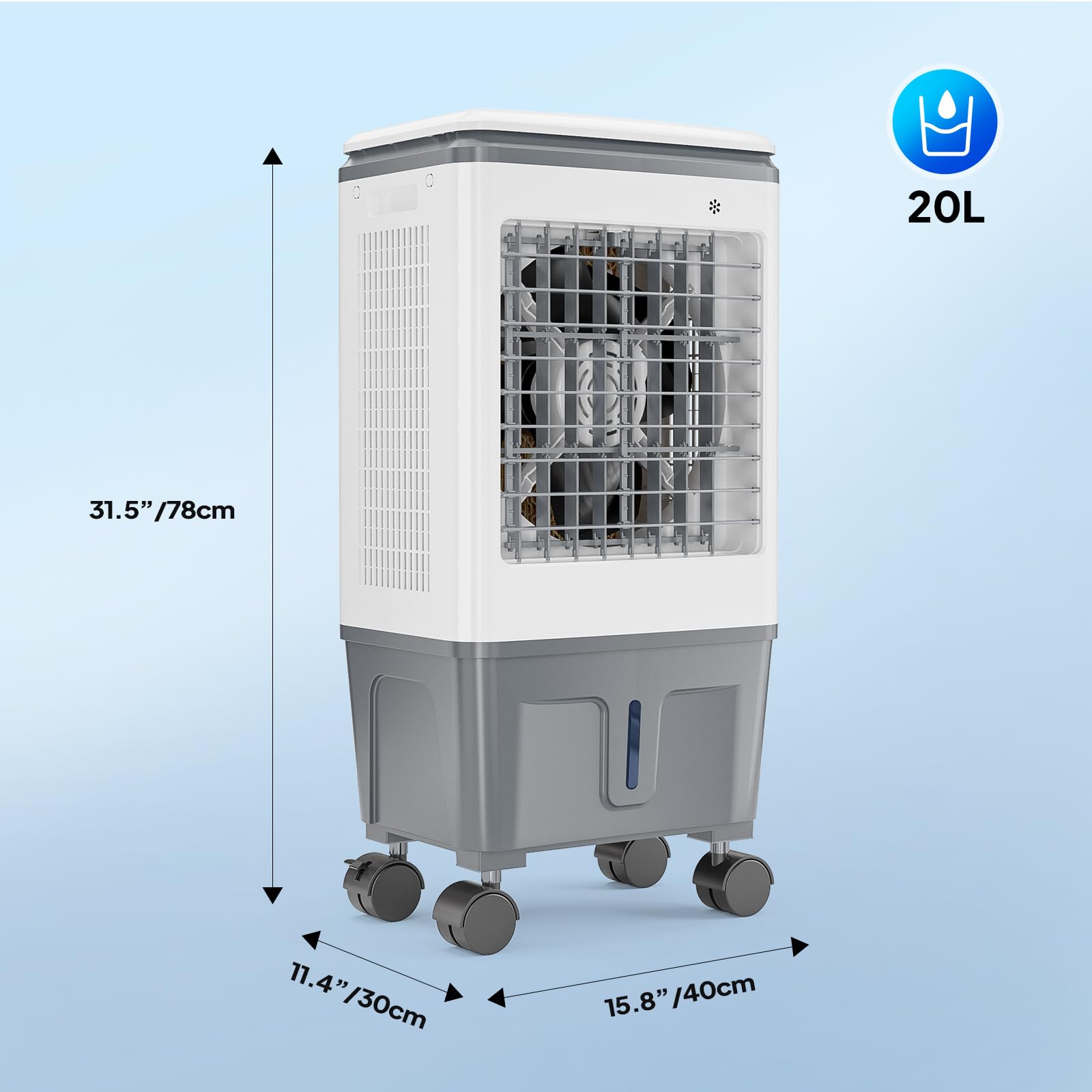 ROVSUN 5.2 Gal Portable Evaporative Air Cooler with Remote Control