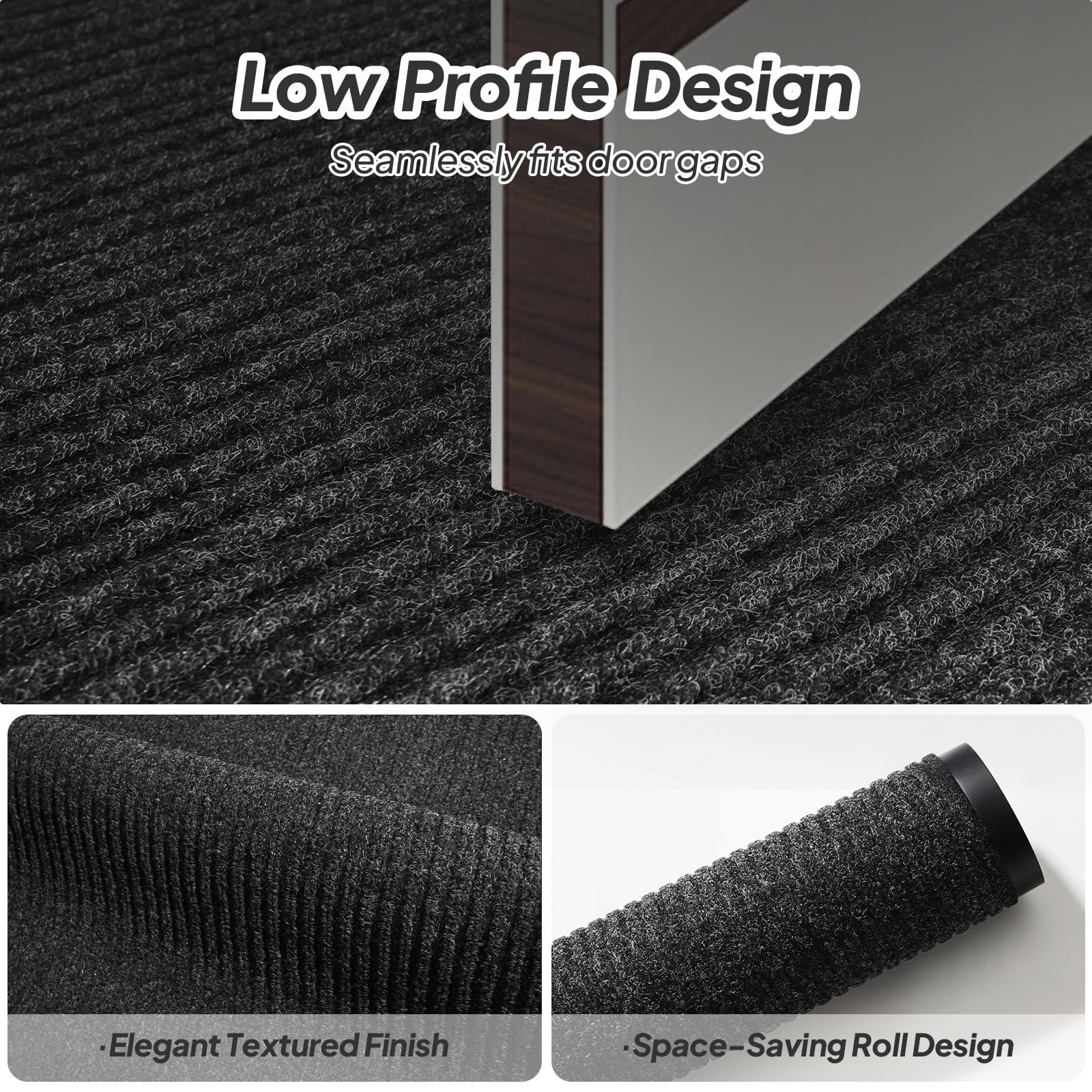 ROVSUN 71" × 35" Front Door Mat Non-Slip Grey