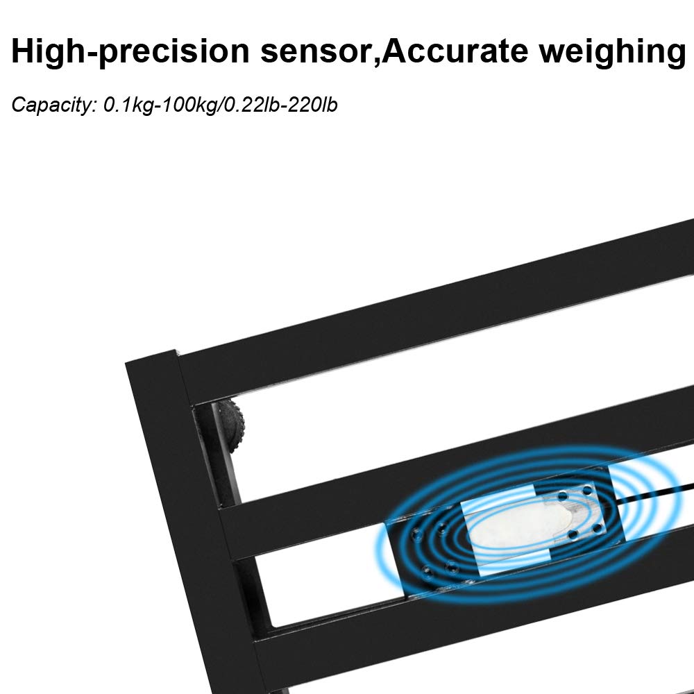 220 LBS Weight Electronic Platform Scale for Retail Super Market Grocery Stores Black