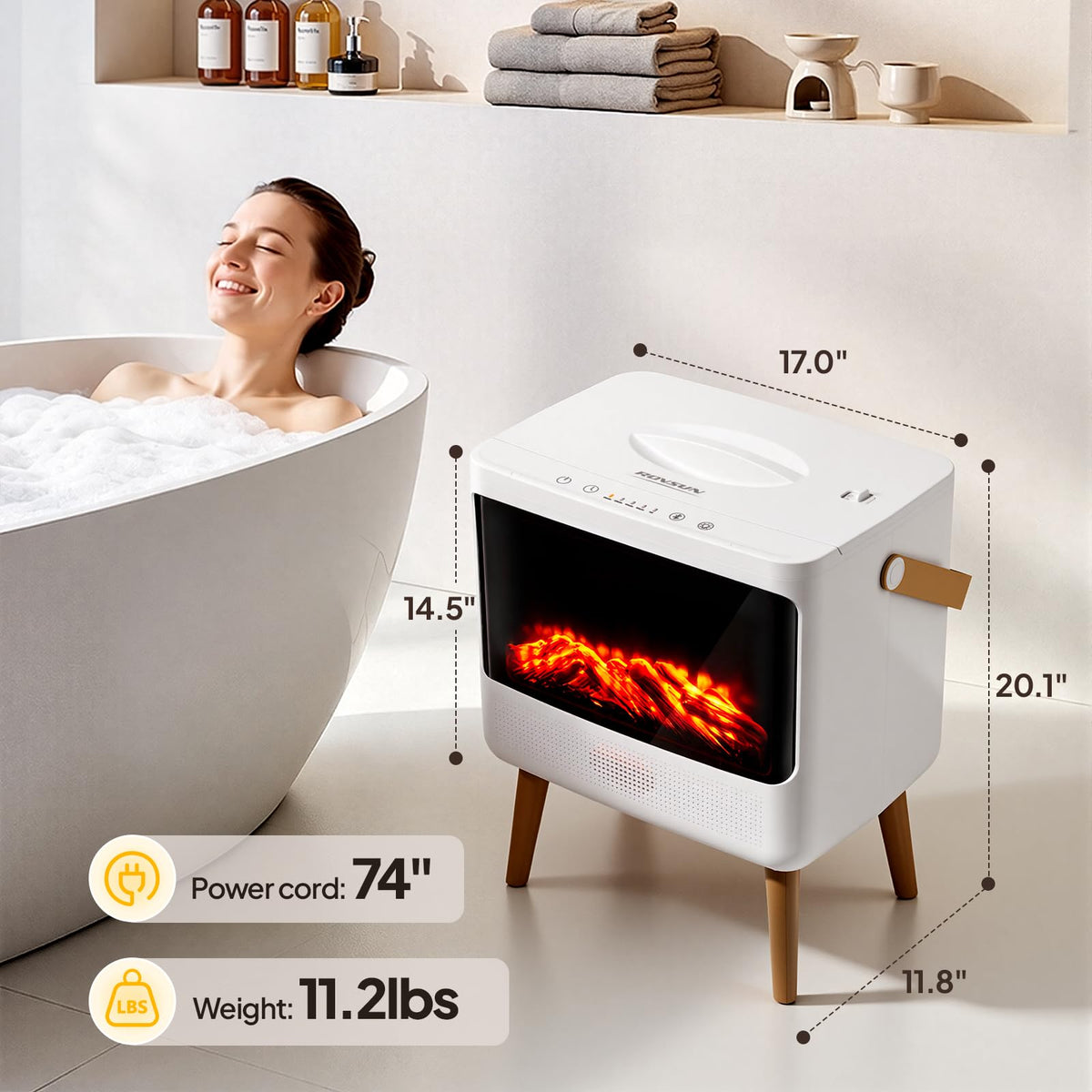 ROVSUN 22L Luxury Heated Towel Warmers with Remote Control