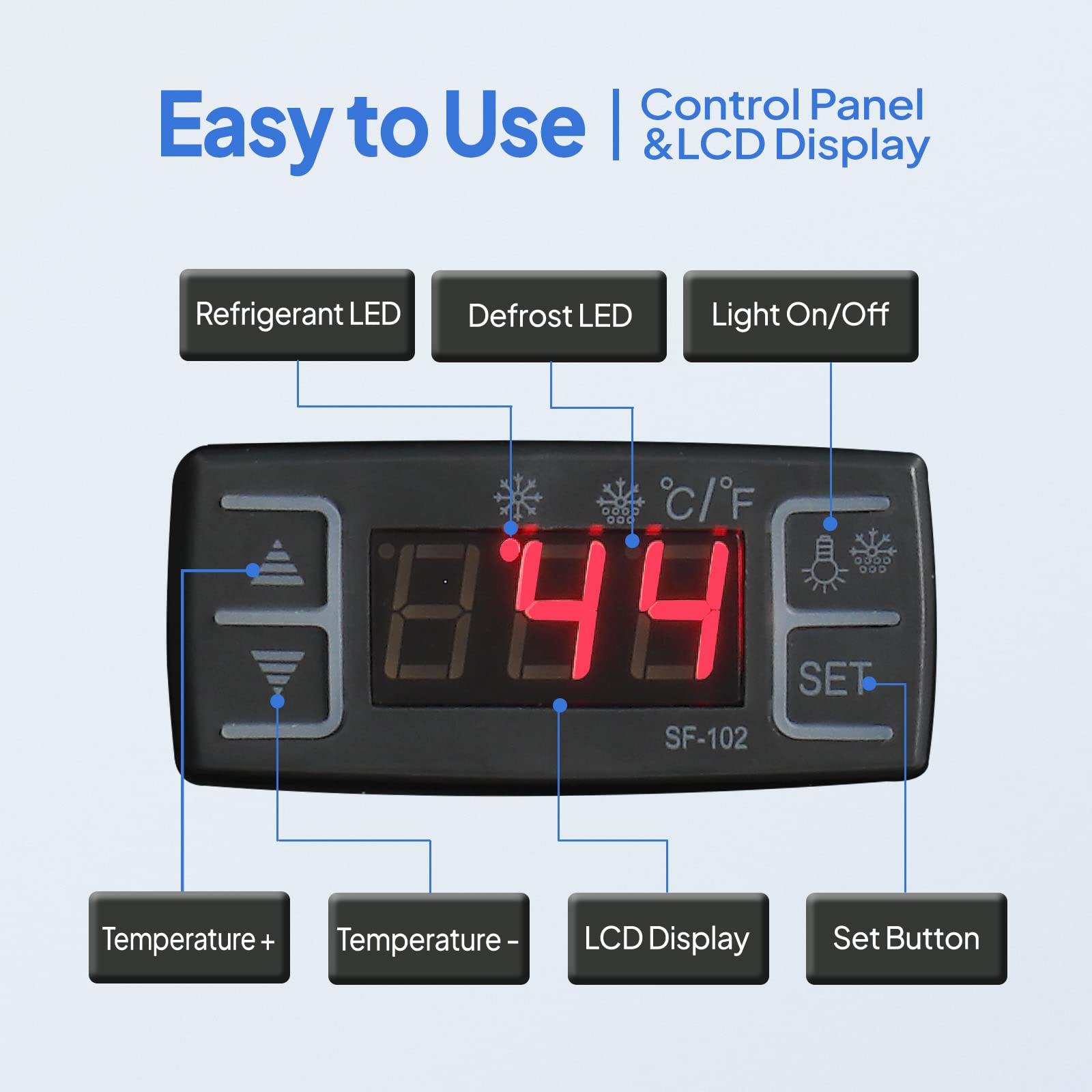 ROVSUN 27" 3.7 Cu.Ft. 170W 110V Silver Refrigerated Bakery Display Case