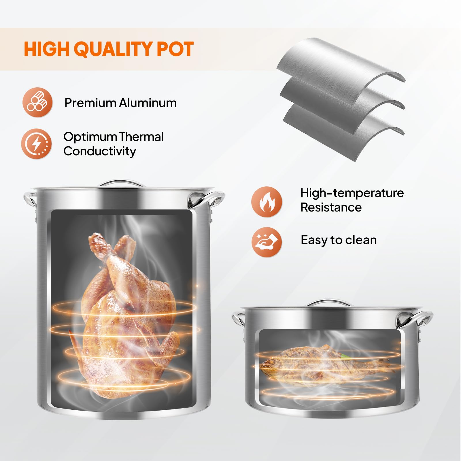 ROVSUN 30 QT Outdoor Propane Turkey Fryer & 10 QT Fish Fryer Kit with Shelf