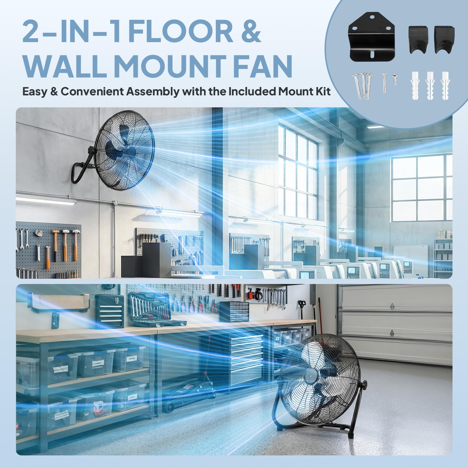 ROVSUN 16" 110W 110V Industrial Floor Fan