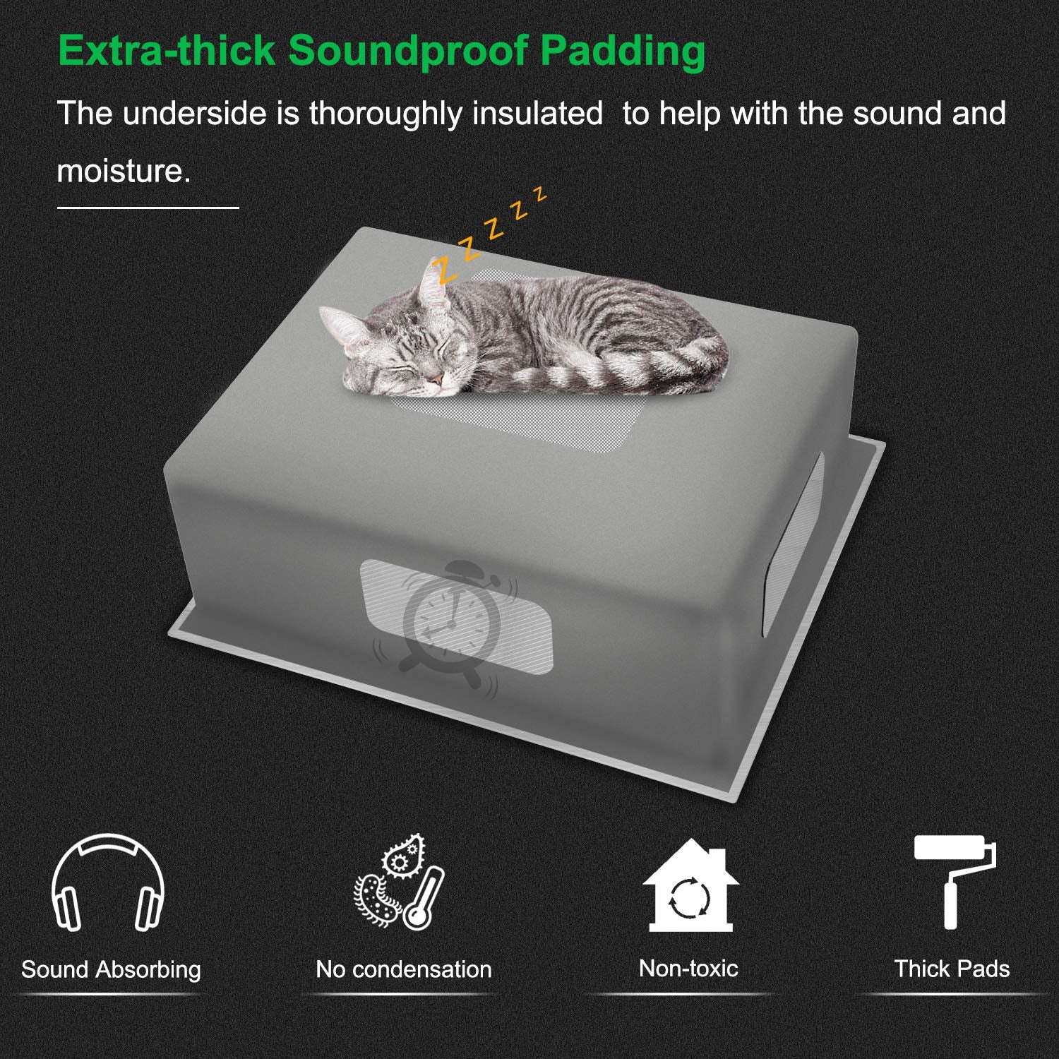 ROVSUN 32" x 22" Drop-in 304 Stainless Steel Sink Kitchen with Protector